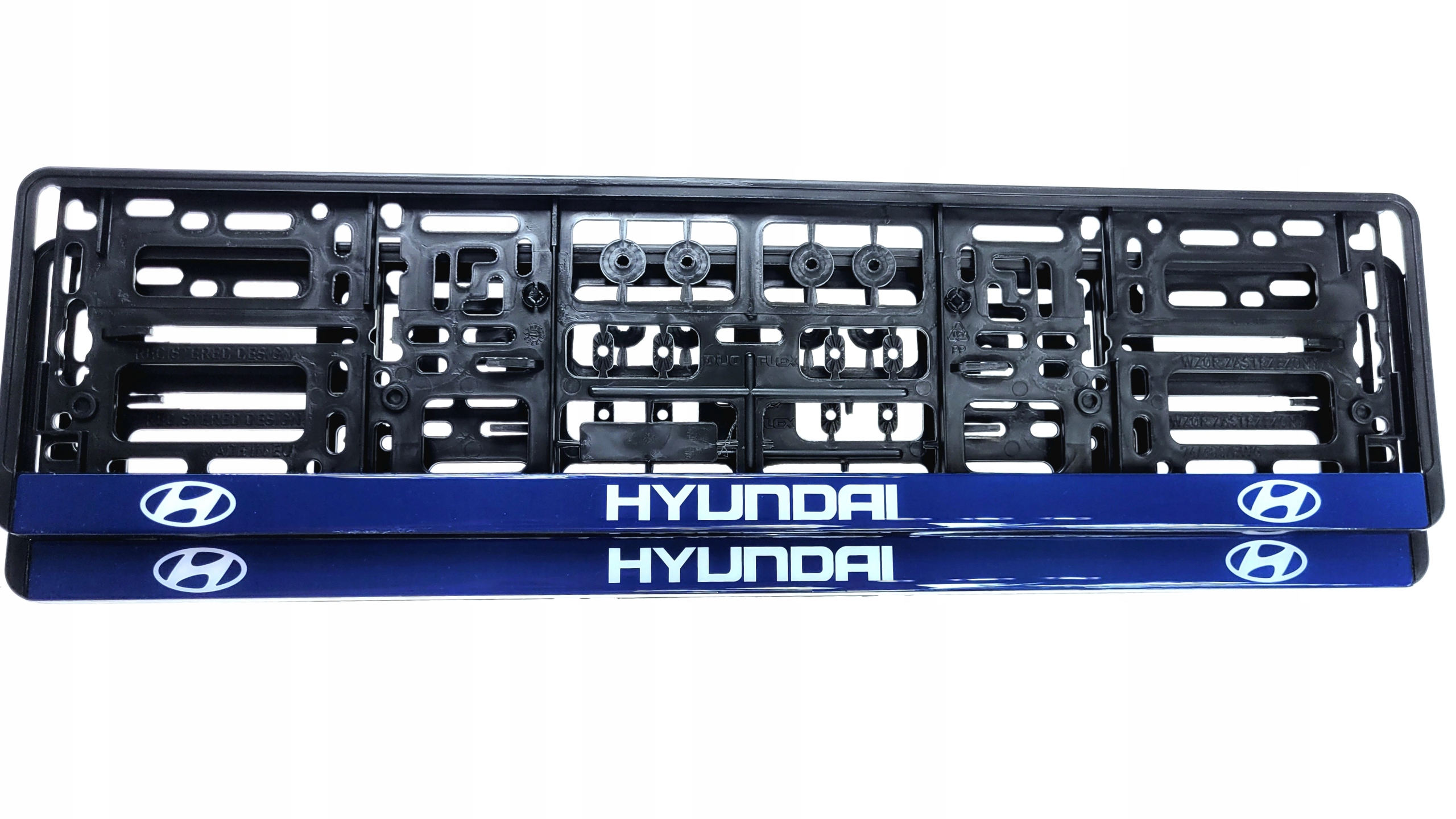 RAMKI TABLIC REJESTRACYJNYCH HYUNDAI ŻELOWE 2 sztuki Producent Amtra