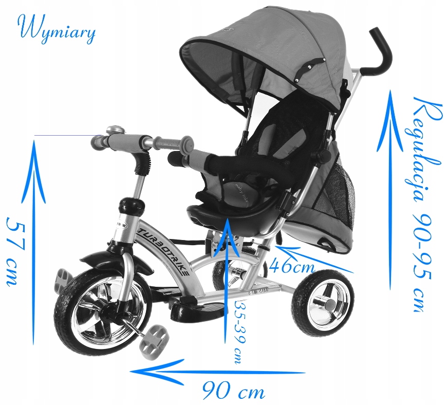 BabyMix Rowerek Wózek OBROTOWY Turbo Trike 360 VIP Marka Baby Mix