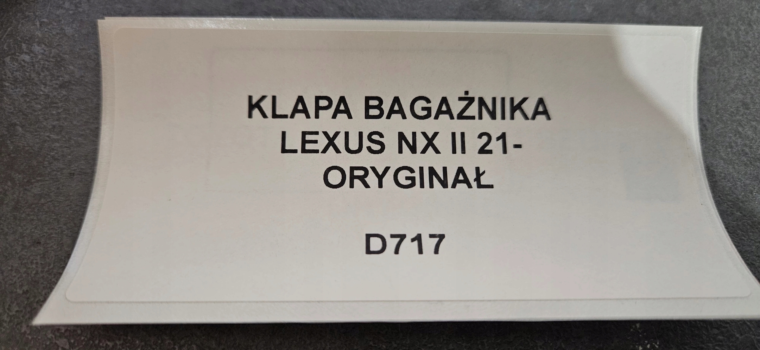 trunk door boot LEXUS NX II 21- original