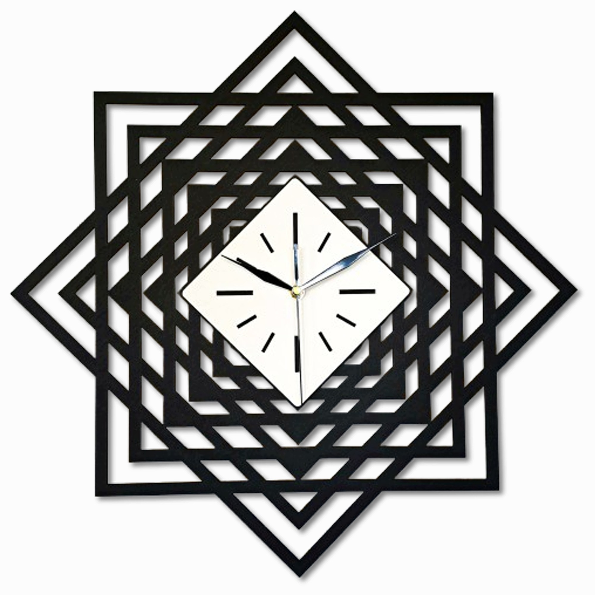 Velký, Moderní, Geometrický Nástěnný Hodinový Stroj Do Obývacího Pokoje, Minimalistický, Loftový