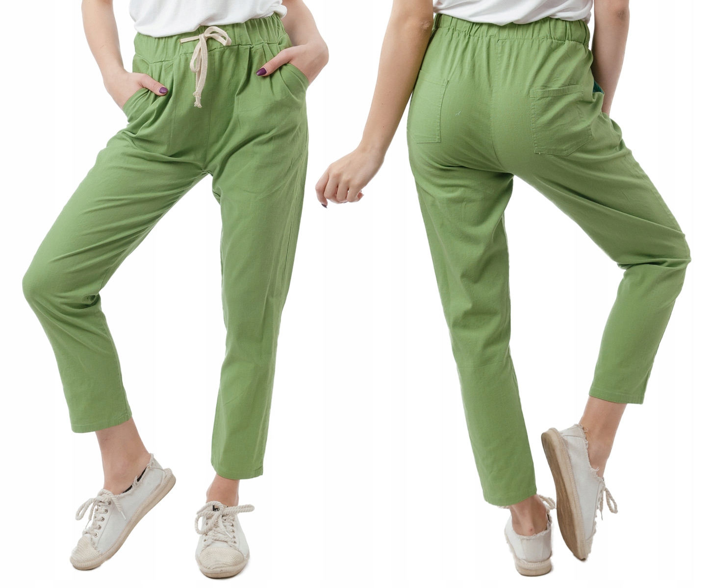 

Cienkie Spodnie Damskie Bawełniane 199-09 r L/XL