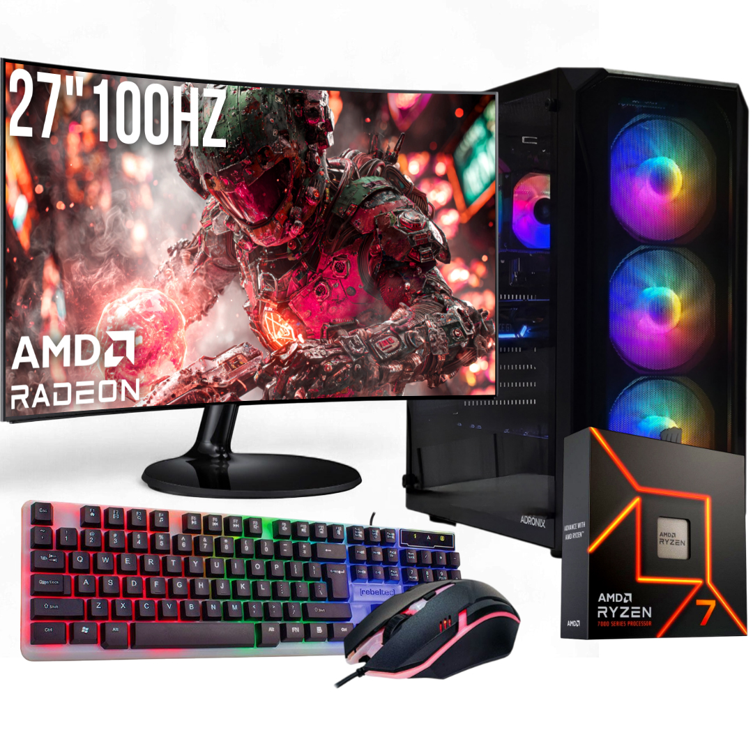Herní Set Flux R7 9700X/16GB/RX9060XT/1TB SSD/W11/27" 100Hz