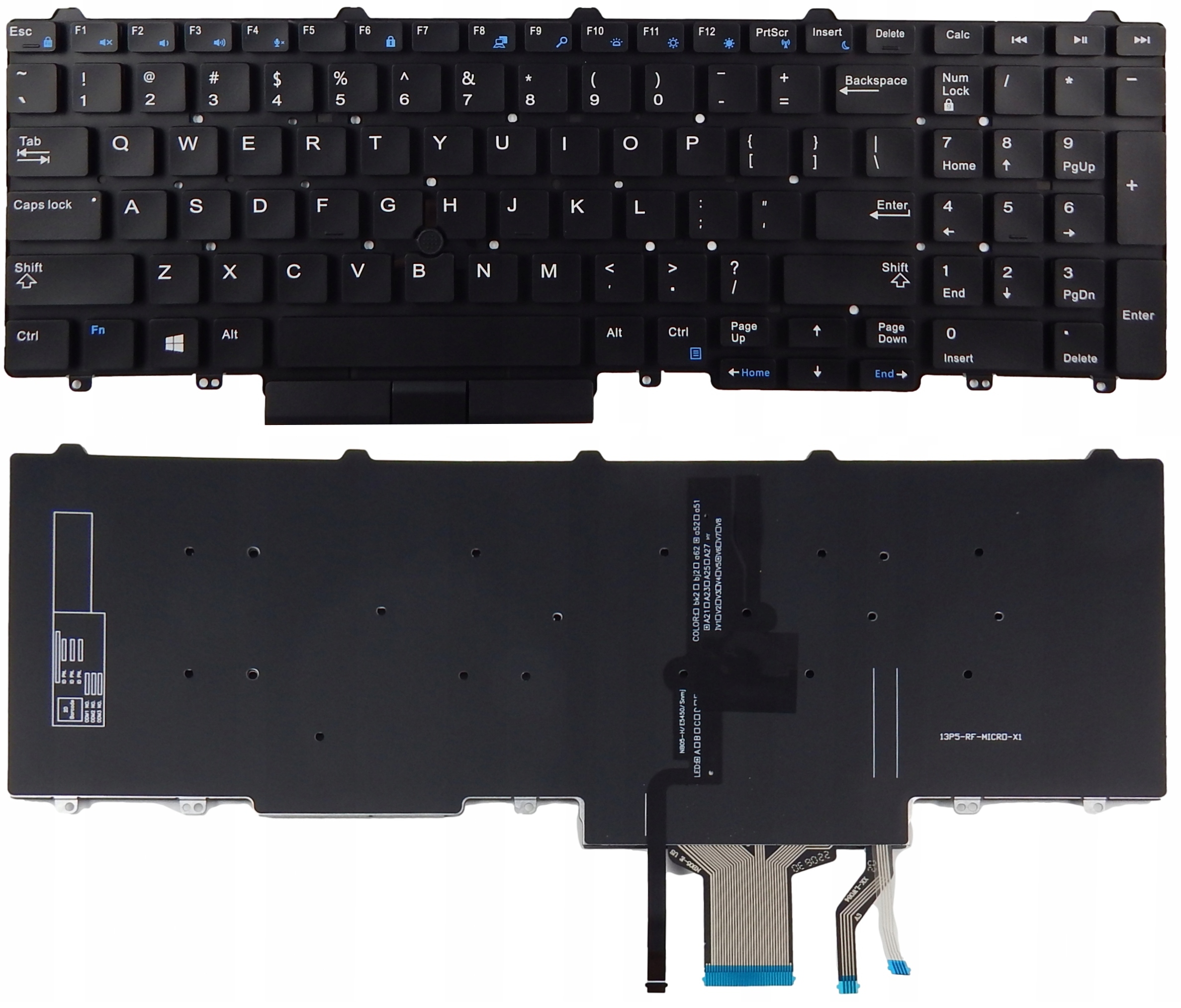 Klawiatura do laptopa Dell E5550 E5570 P48F E5580 E5590 5550 5570 5580 Led