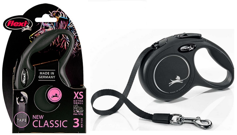 

Smycz Xs Czarna Flexi Dla Psa Taśma 3M Do 12KG