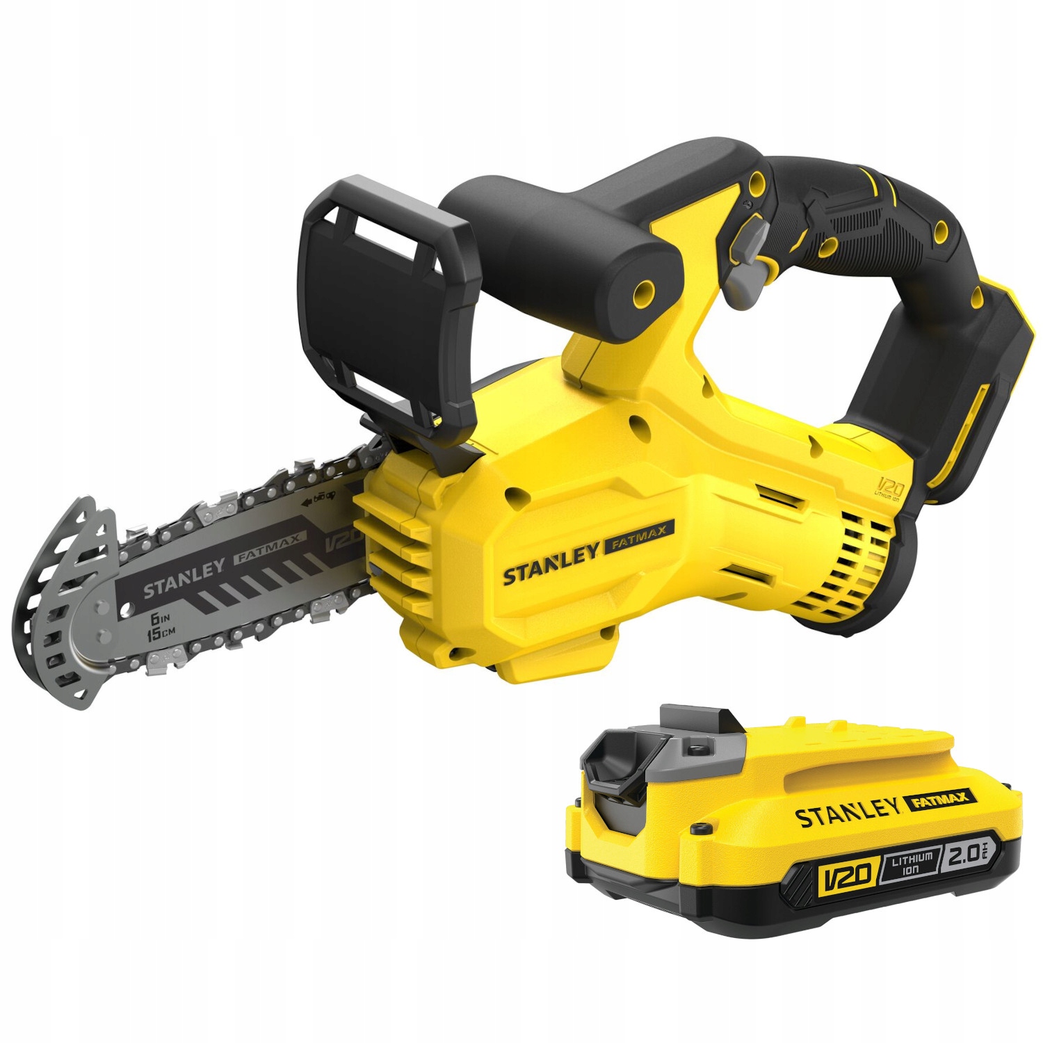 Piła łańcuchowa akumulatorowa 15cm 18V V20 Stanley SFMCPS415B Aku 2Ah