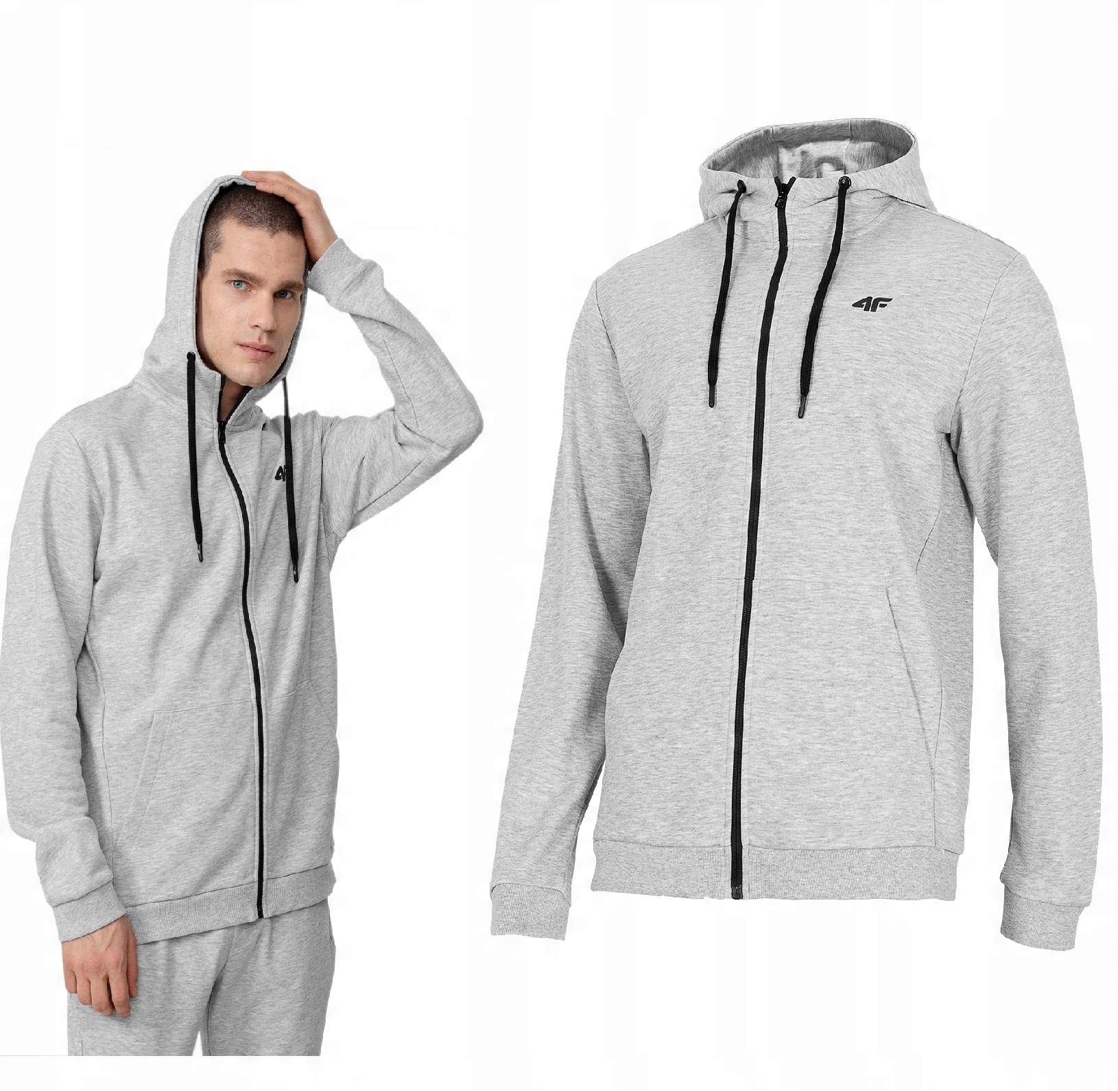 

4F Bluza Męska Rozpinana Z Kapturem BLM353 3XL