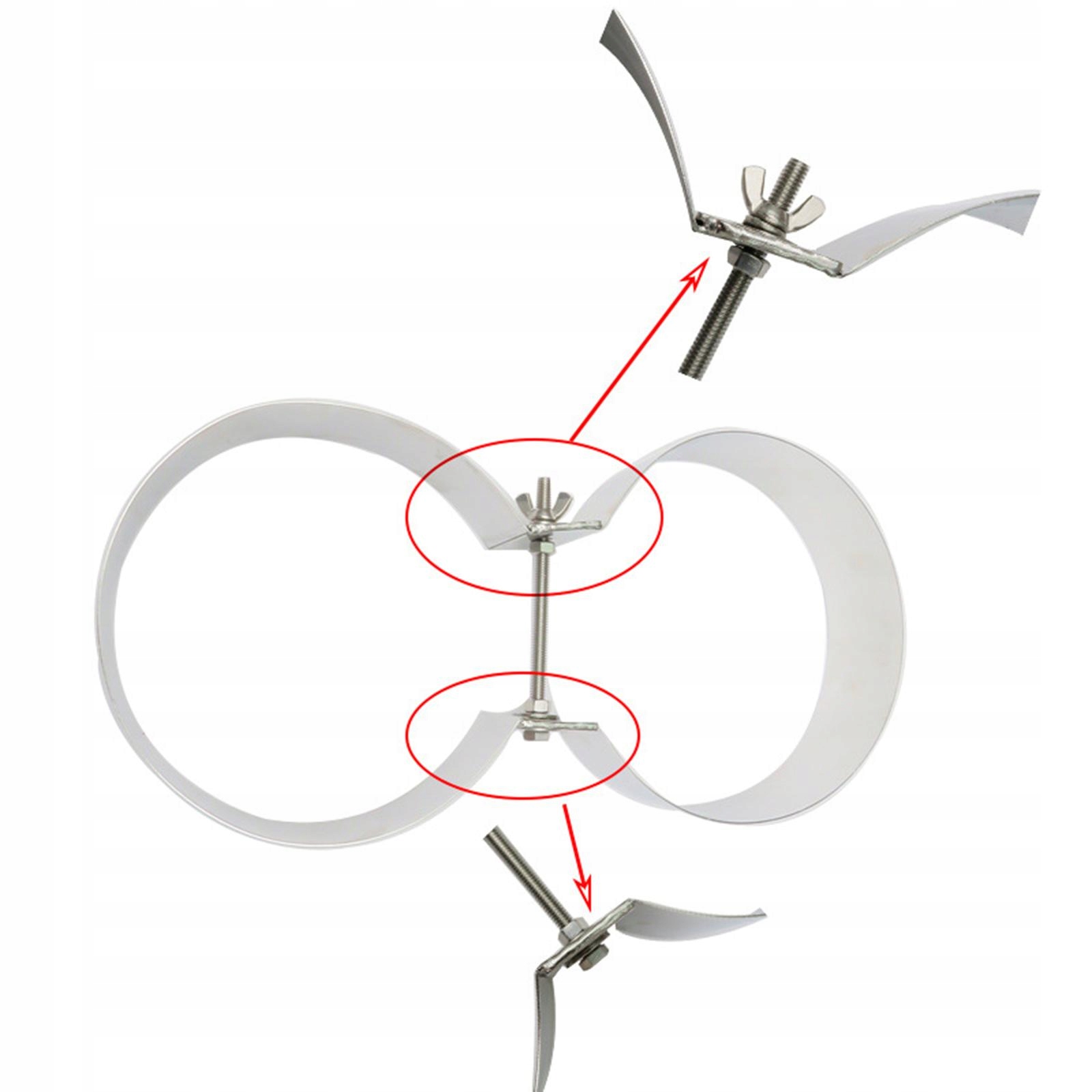2x Śruby motylkowe do nurkowania Śruby Przenośne długie Długość gwintu 0 mm