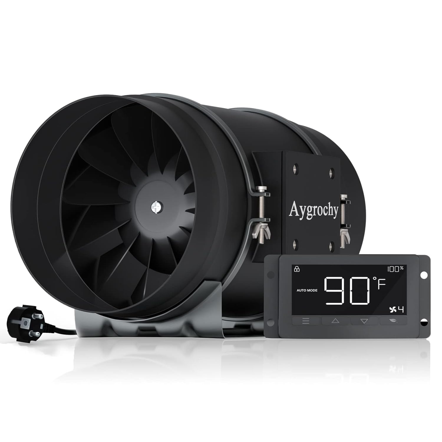 Kanálový ventilátor 20 cm s reguláciou teploty vlhkosti pre vetranie