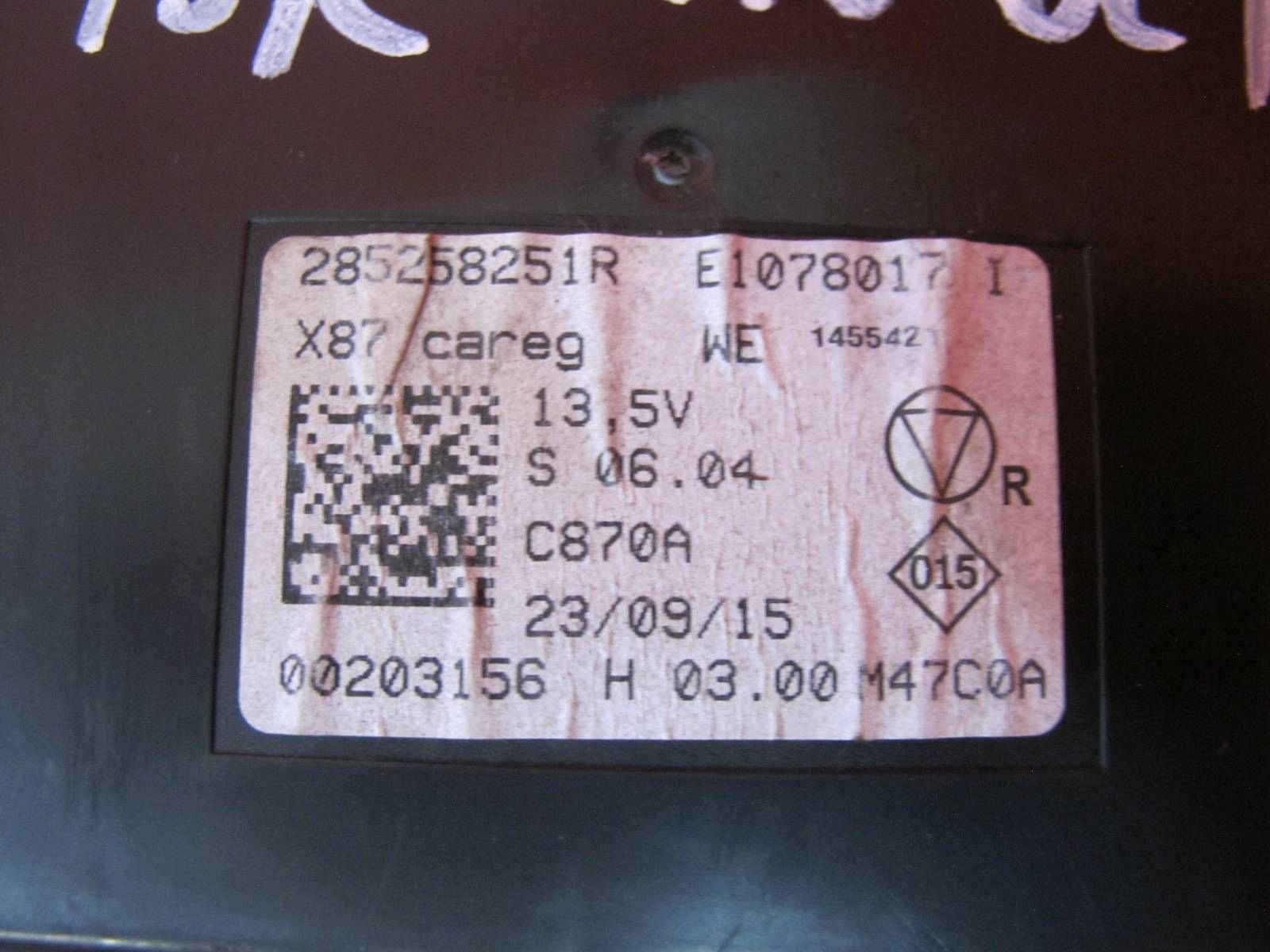RENAULT CAPTUR and 1 module control unit KOMFORTU 285258251R