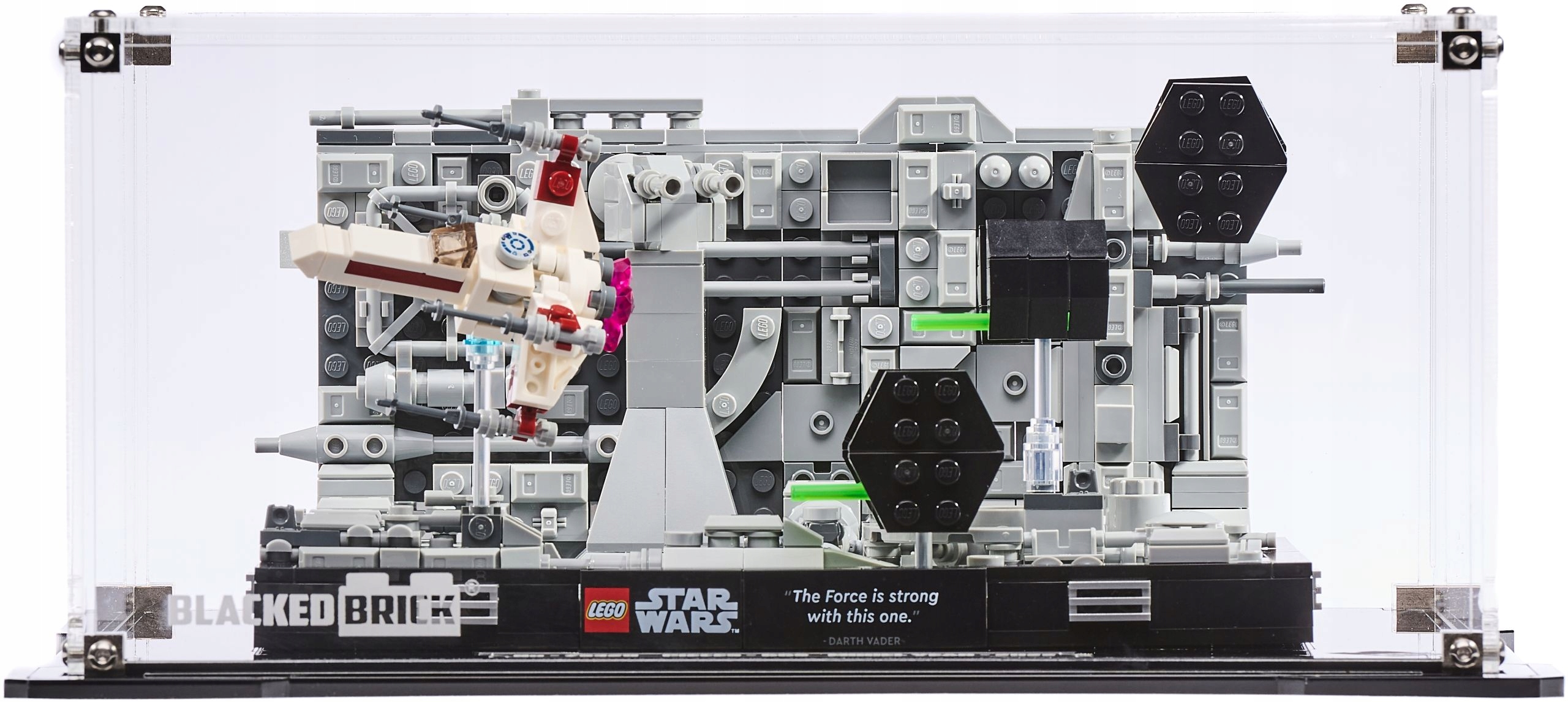 Vitrína Blacked Brick pro Lego Star Wars 75329 Diorama Útok na hvězdu