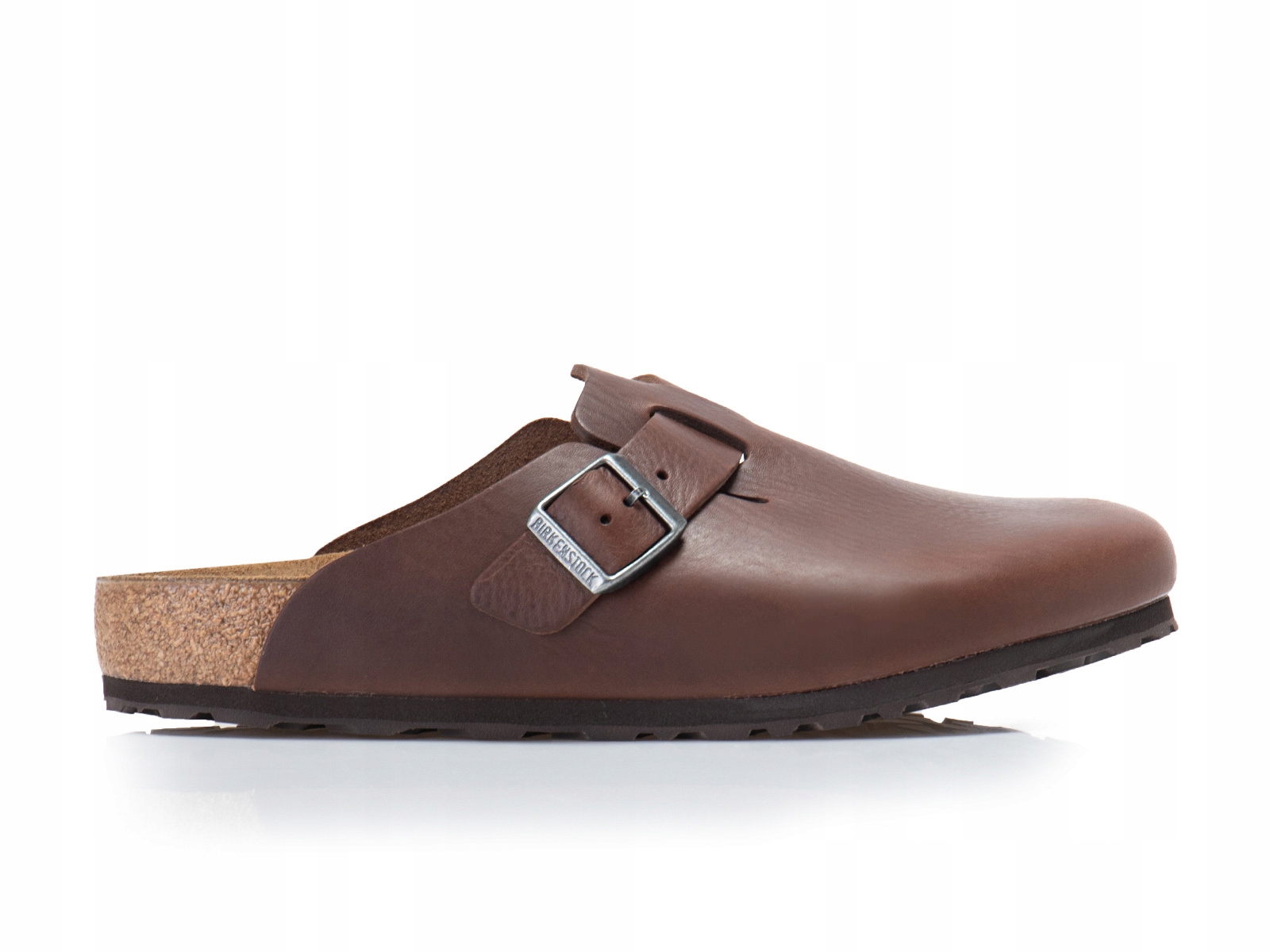 Birkenstock Boston BS1023449 skóra brązowe klapki męskie rozmiar 48