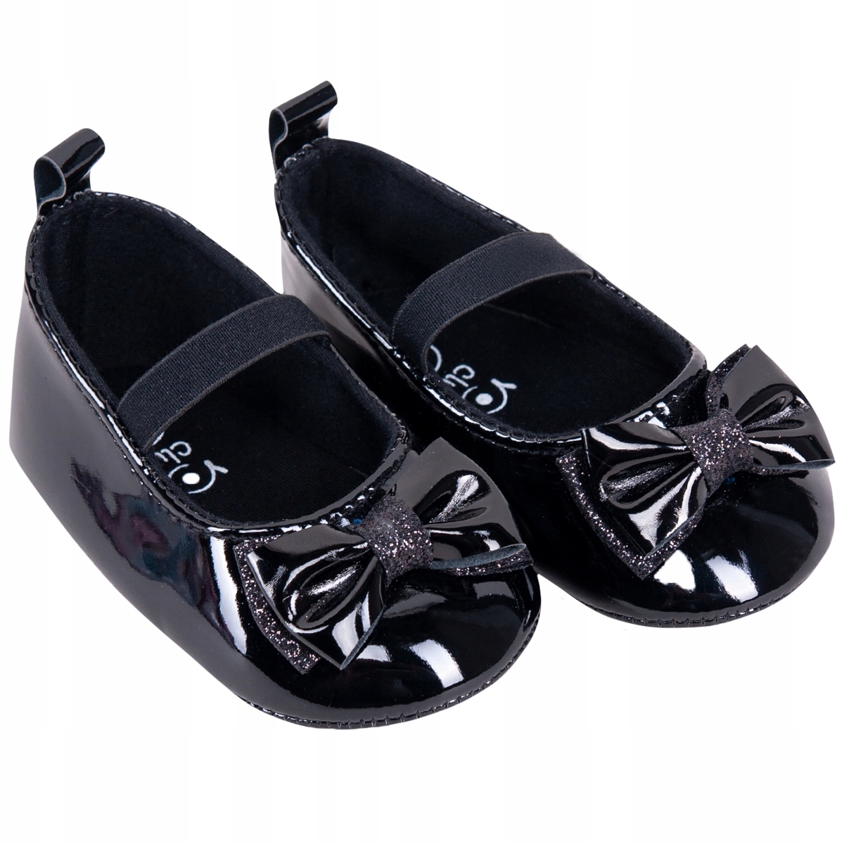 Niechodki baleriny lakierki czarne WIZYTOWE 12,5cm