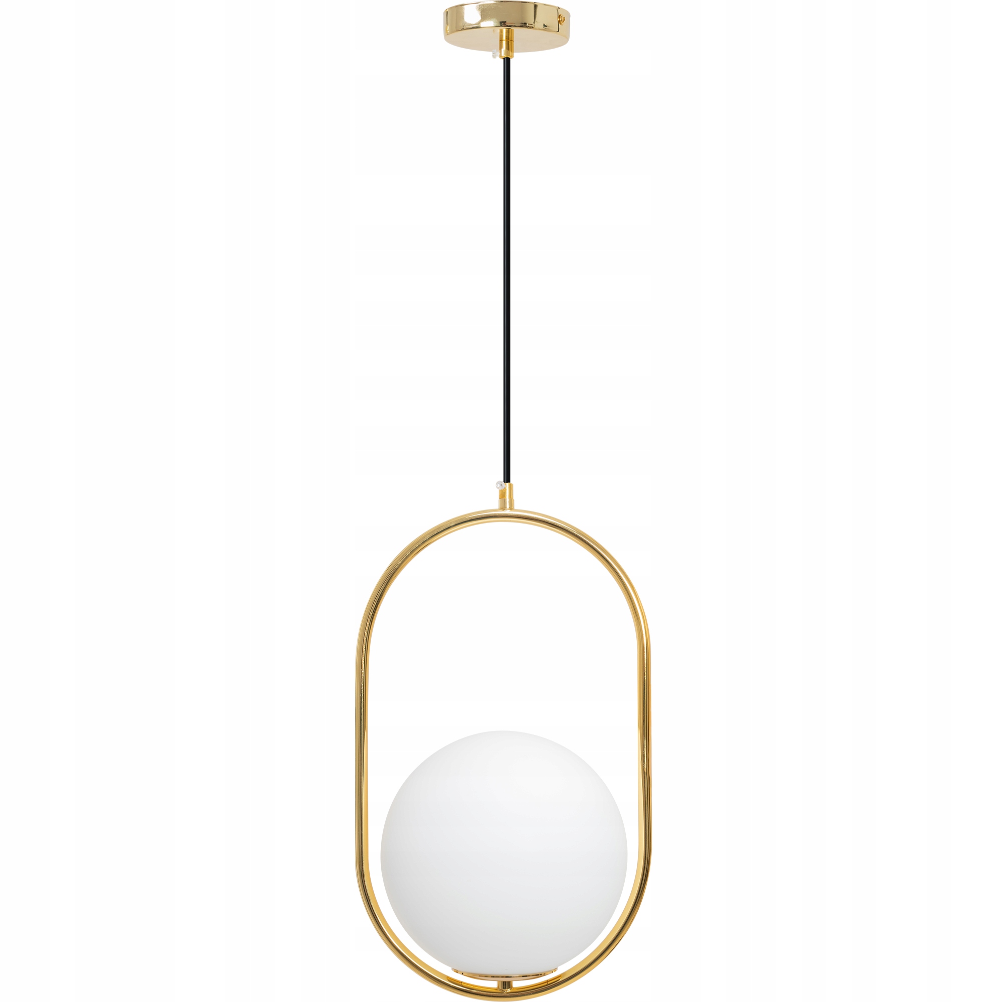 

Lampa sufitowa szklana mleczna kula APP473 złota