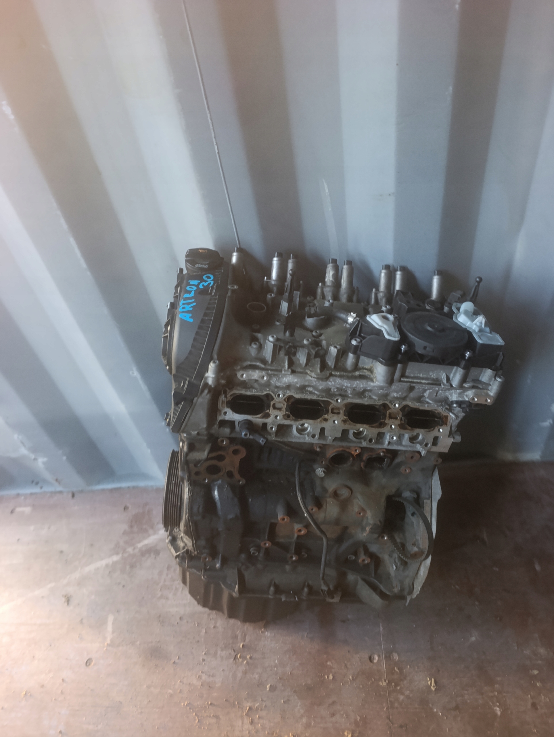 engine- unprotected pillar Volkswagen Audi 1.8 TFSI CJE