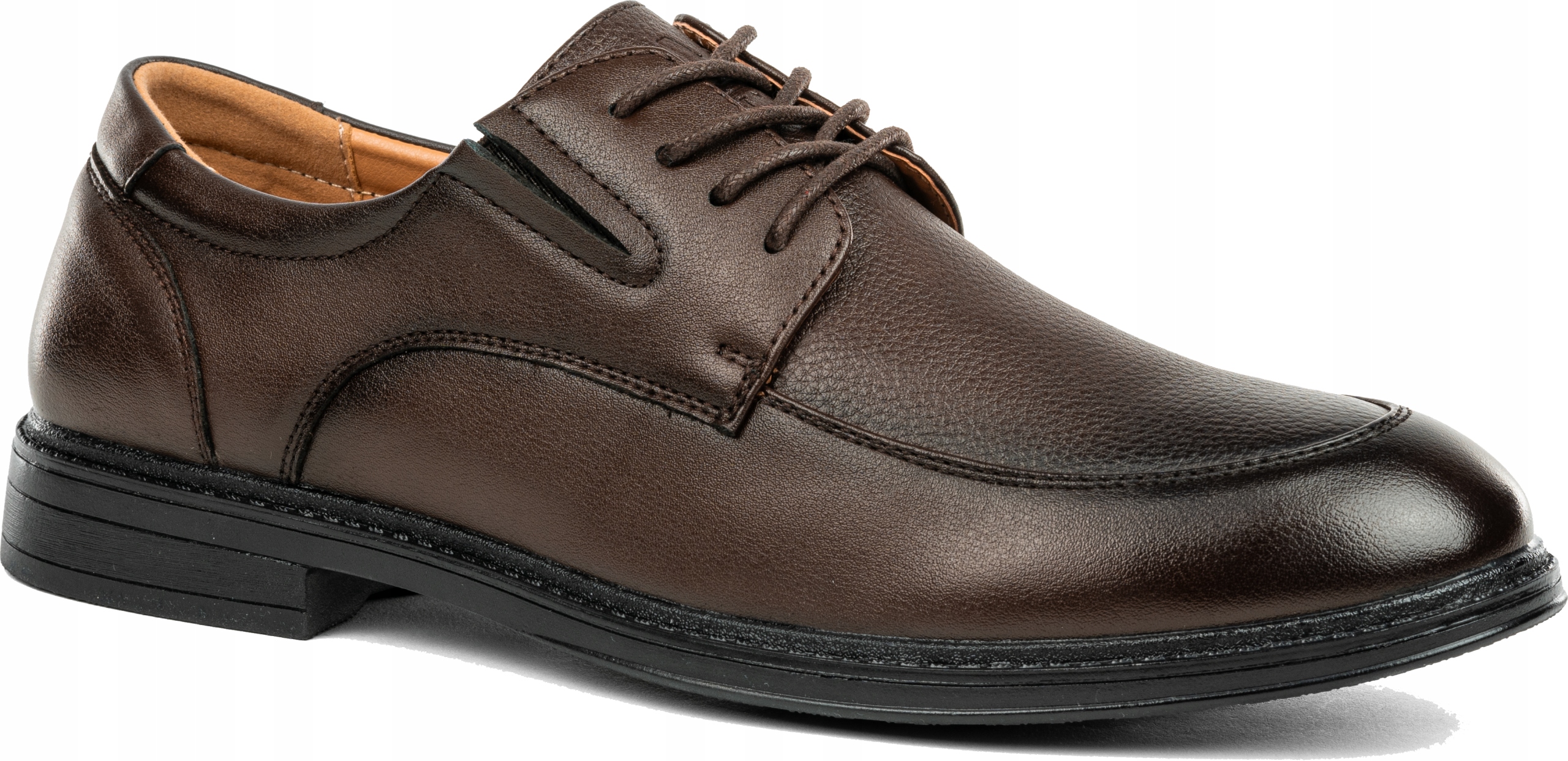 Pánské polobotky všívané Kůže čokoládově hnědé klasické pohodlné Wojtyłko 40