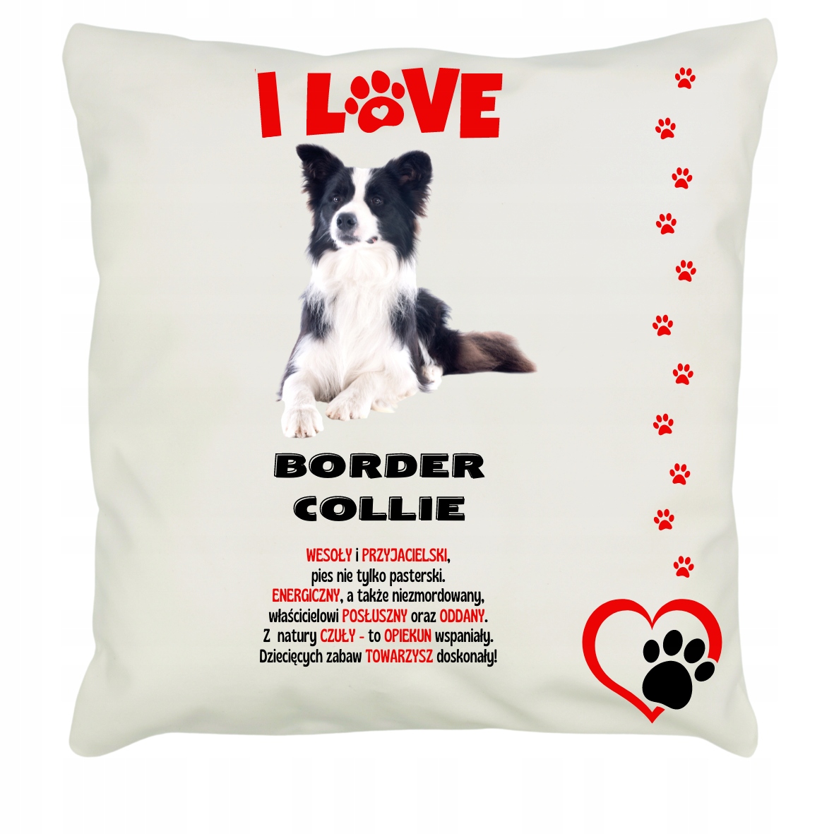 

Poduszka Minky Rasy Psów Border Collie 2201