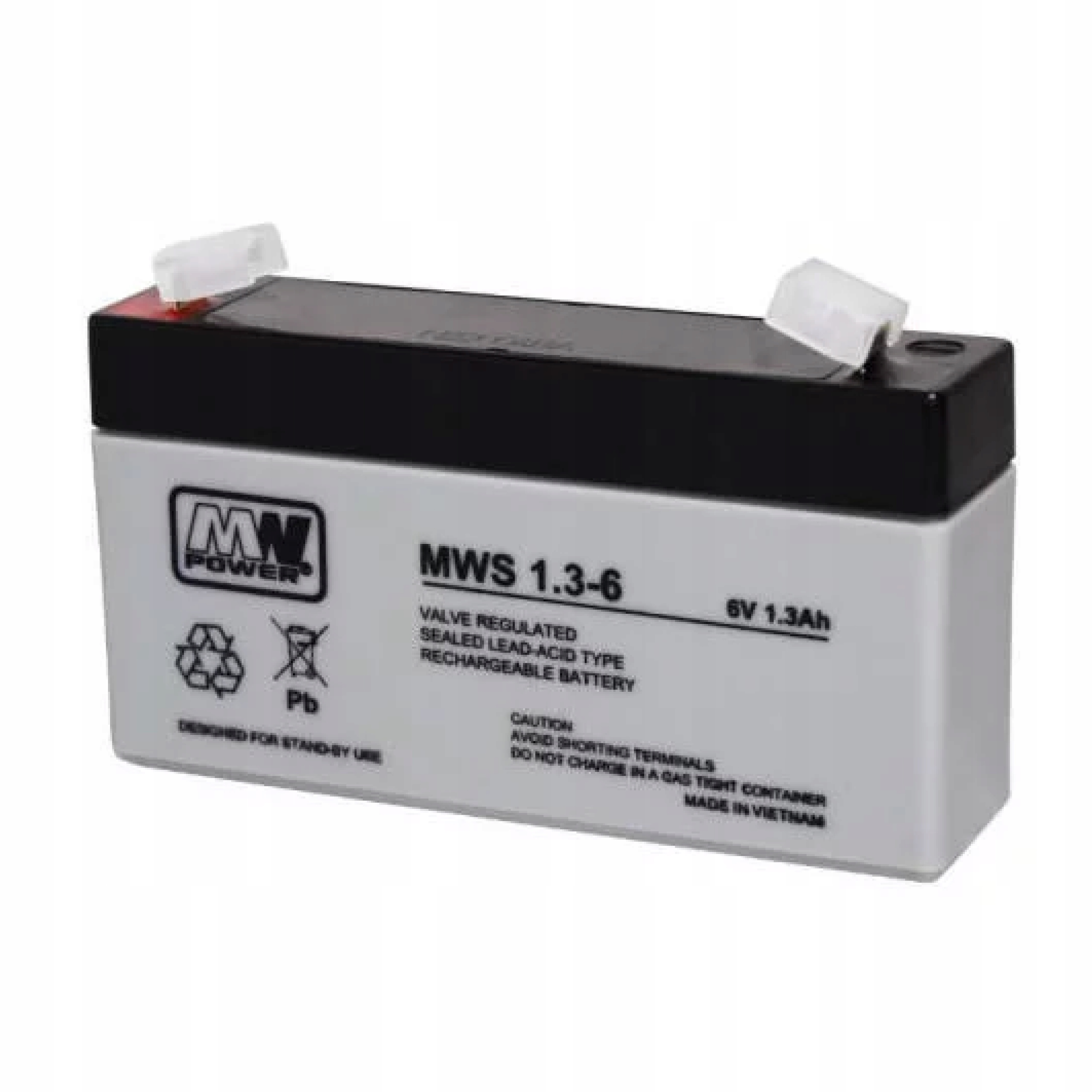Akumulator AGM MWS 1.3-6 1.3Ah 6V DO KOLEJEK Producent MW Power