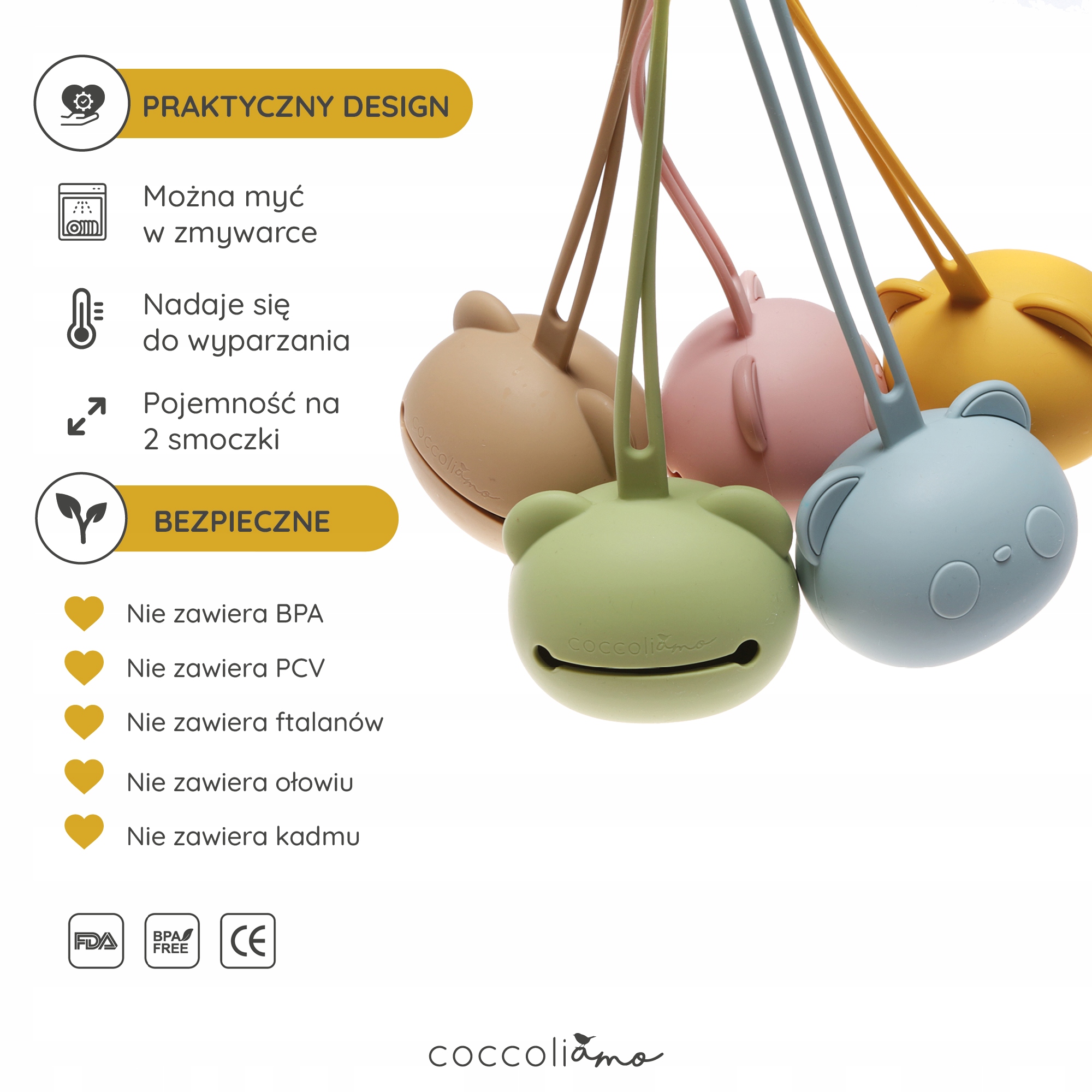 Silikonowe Etui na smoczek pojemnik kula ochronka zawieszka niebieski 0m + Marka inna