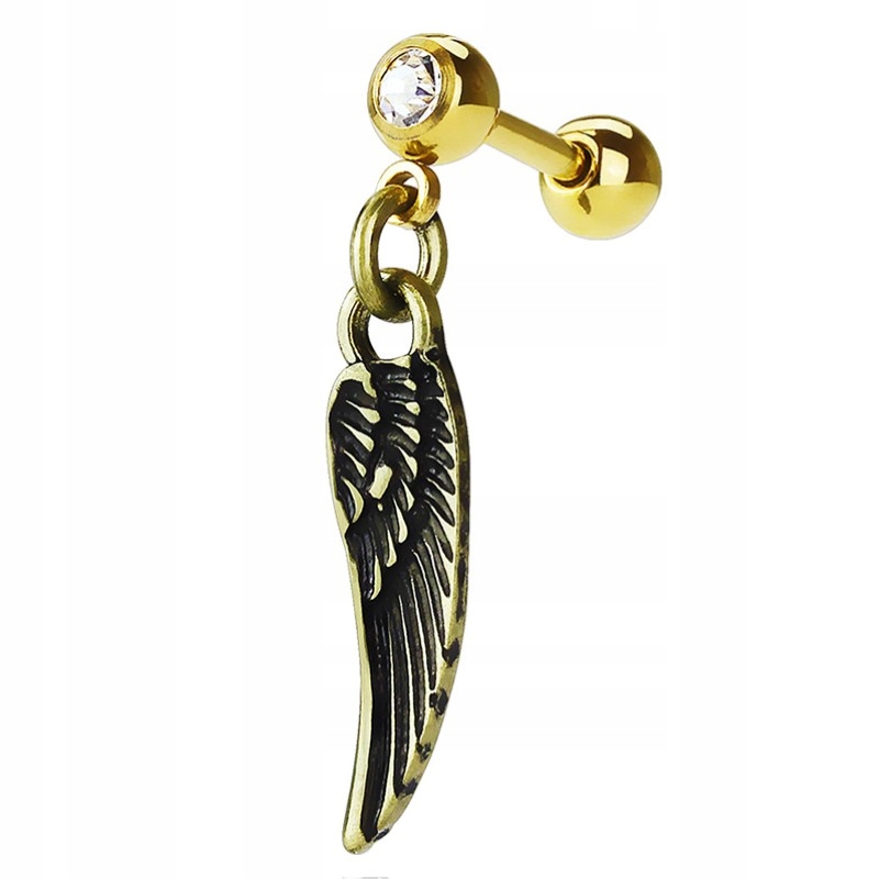 

Kolczyk do ucha wiszące skrzydło 1,2/6 złoty