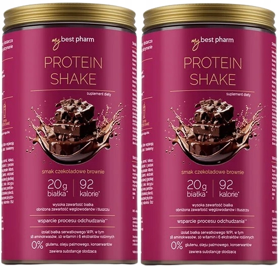 2 kusy MyBestPharm ProteinSHAKE příchuť čokoládové brownie 450g Hubnutí