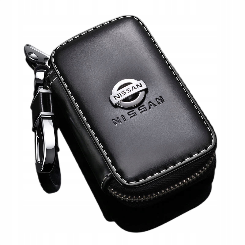 Nissan Etui Pokrowiec Skórzany Na Kluczyk Czarny