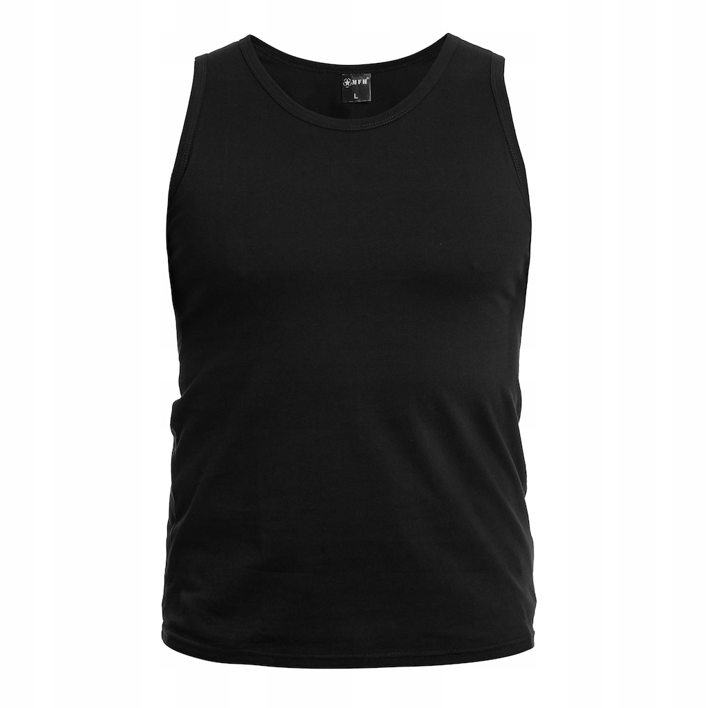 Koszulka Tank Top bez rękawów bokserka gładka bez wzoru Mfh Czarna S