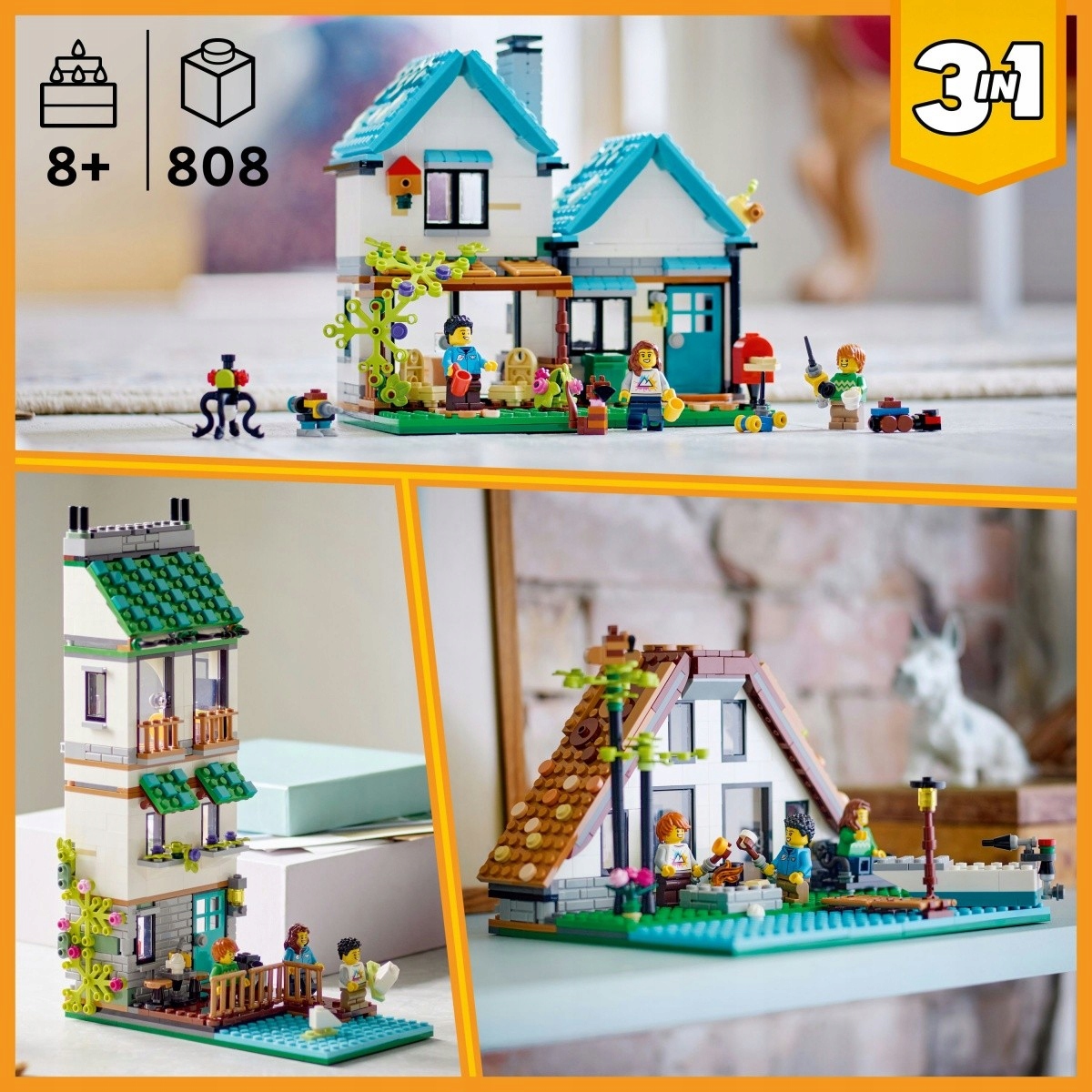 LEGO Klocki Creator 31139 Przytulny dom Waga produktu z opakowaniem jednostkowym 1.14 kg