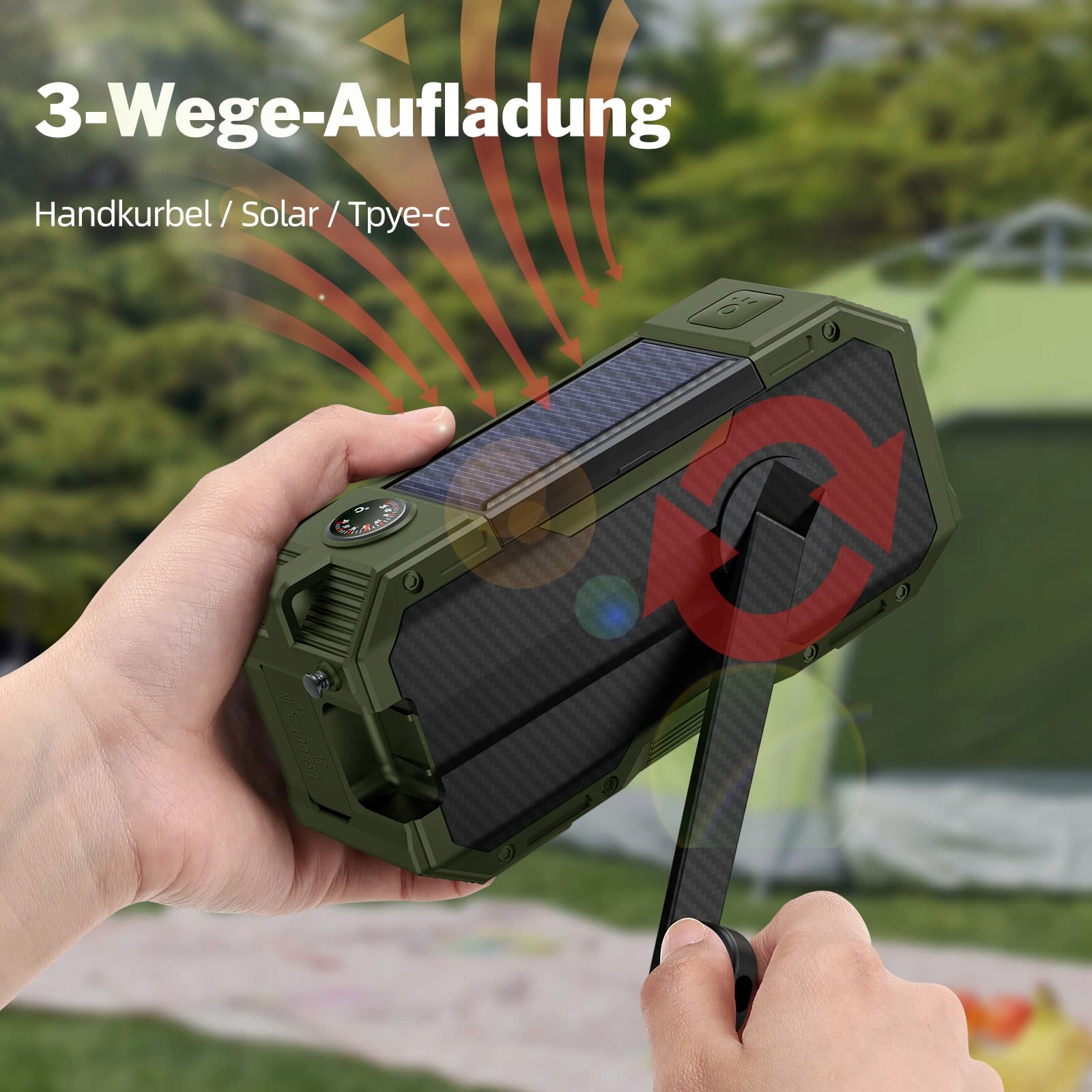 LIBOVGOGO Radio DAB+ FM Bluetooth Solar Powerbank 4000mAh Latarka — miniatura 5