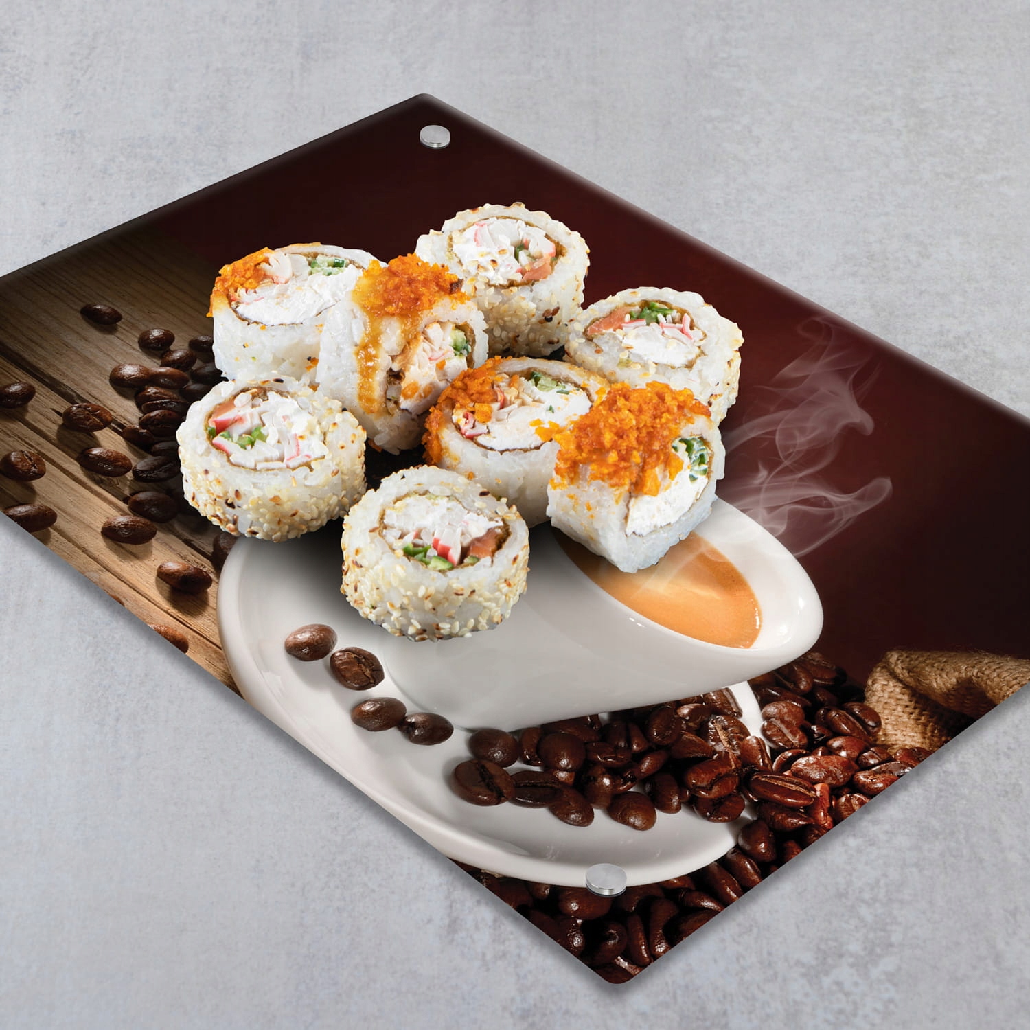 SZKLANA DESKA KUCHENNA 40x30 31b Czarny z popielą Kolor wielokolorowy