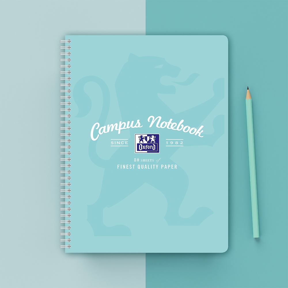 KOŁOZESZYT OXFORD CAMPUS PASTEL B5+/80K KRATKA Okładka miękka