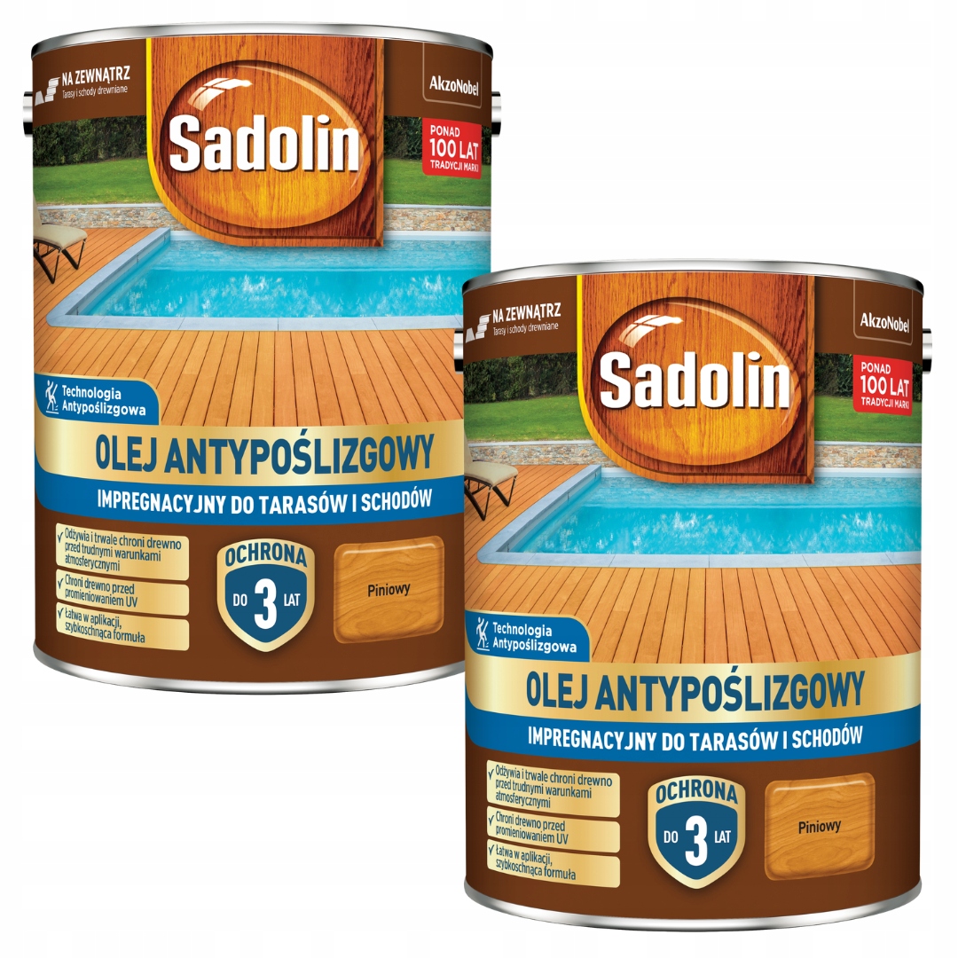 Set Sadolin Olej 2x4,5L Protiskluzový Impregnační Na Dřevo Pinia 9L