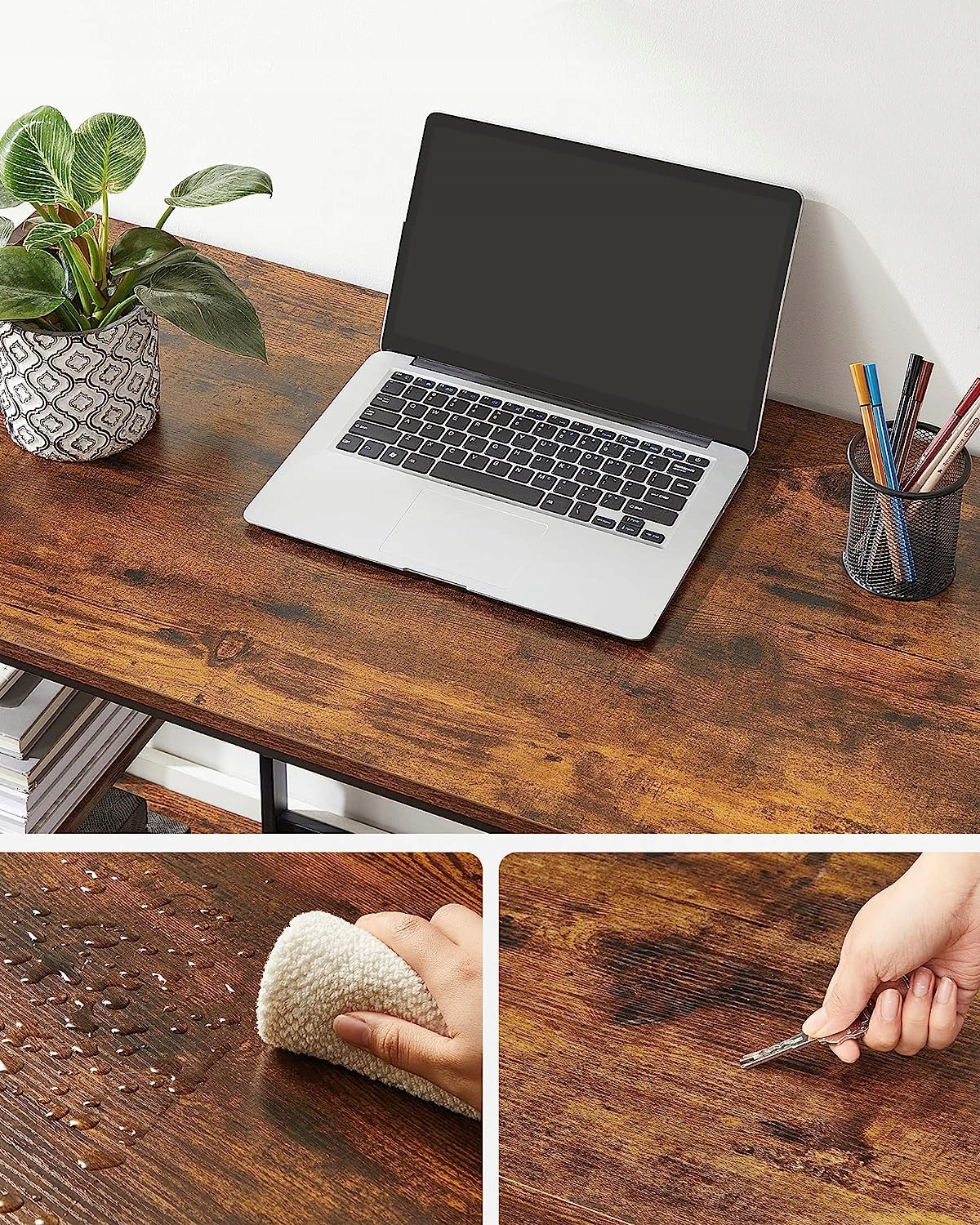 Biurko LOFT INDUSTRIALNE rustykalne dwustronne Wysokość mebla 75 cm