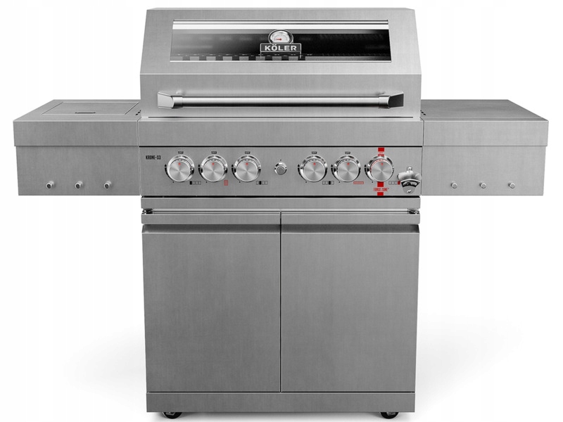 Grill gazowy Koler Krone S3 Silver 21.6 kW 74 x 47 cm