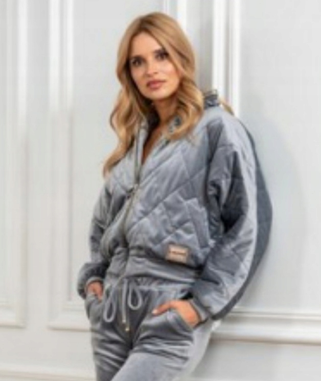 Šedé velurové kalhoty 0806 Lalous vel. S