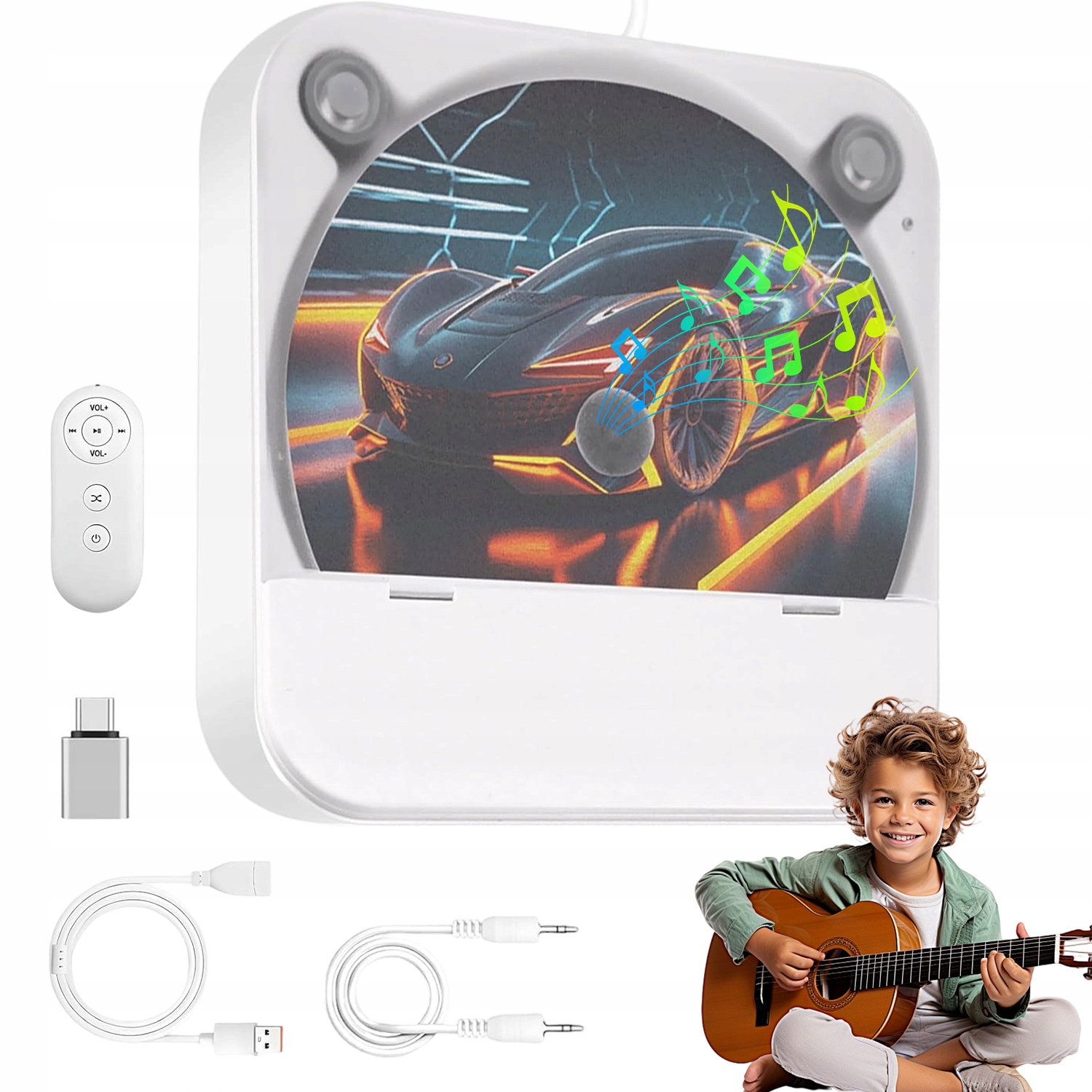 Odtwarzacz CD Do Samochodu Usb Aux Plug And Play Obsługa MP3 Wav Pamięć