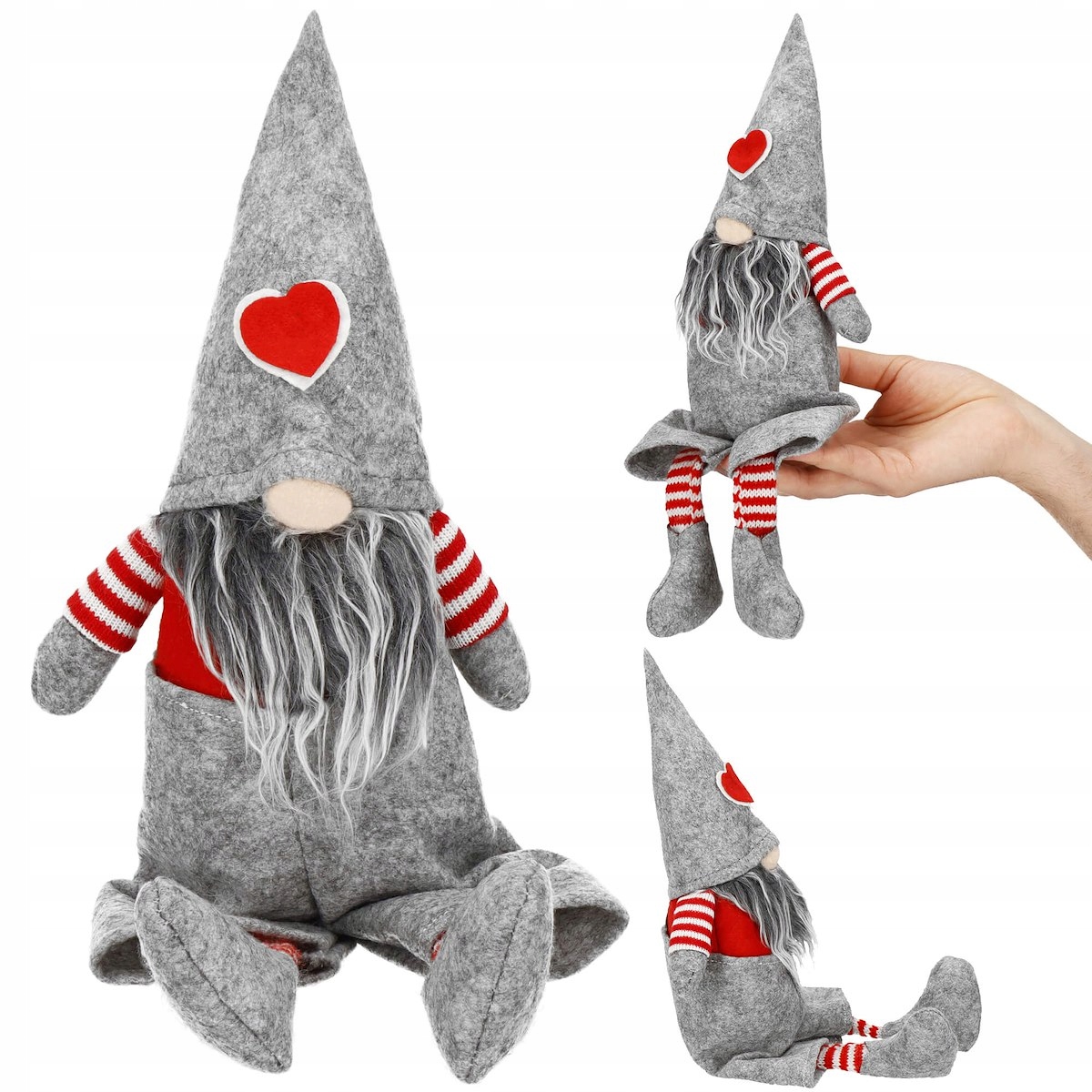 

Skrzat Pod Choinkę Siedzący Mikołaj Krasnal 37cm