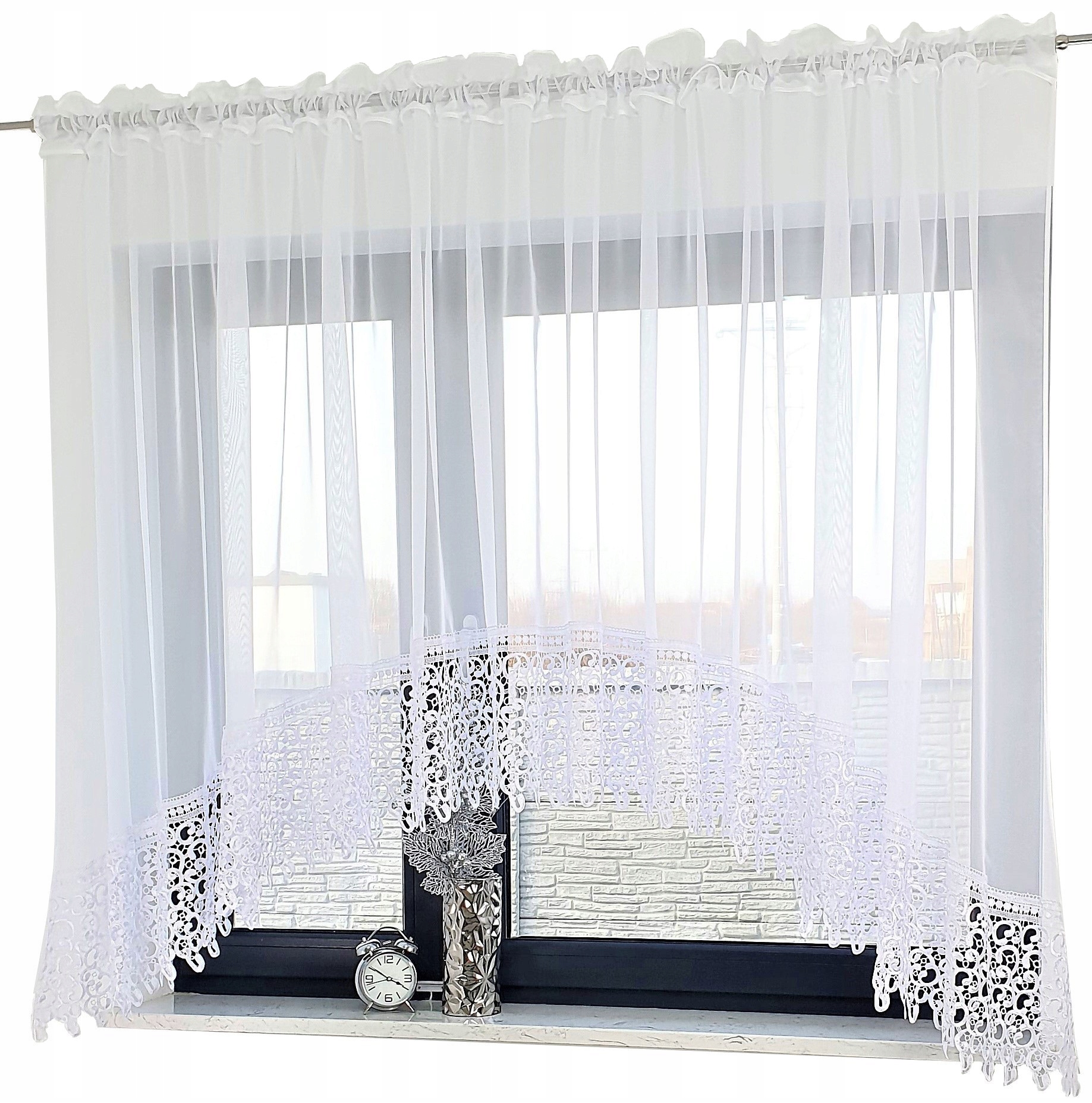 

Firany Gotowe Firana 400 X 140 CM Łuk Woal