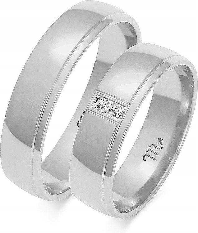 Zlaté svatební s briliantem 585, 8 9 10, elegantní model, dárek