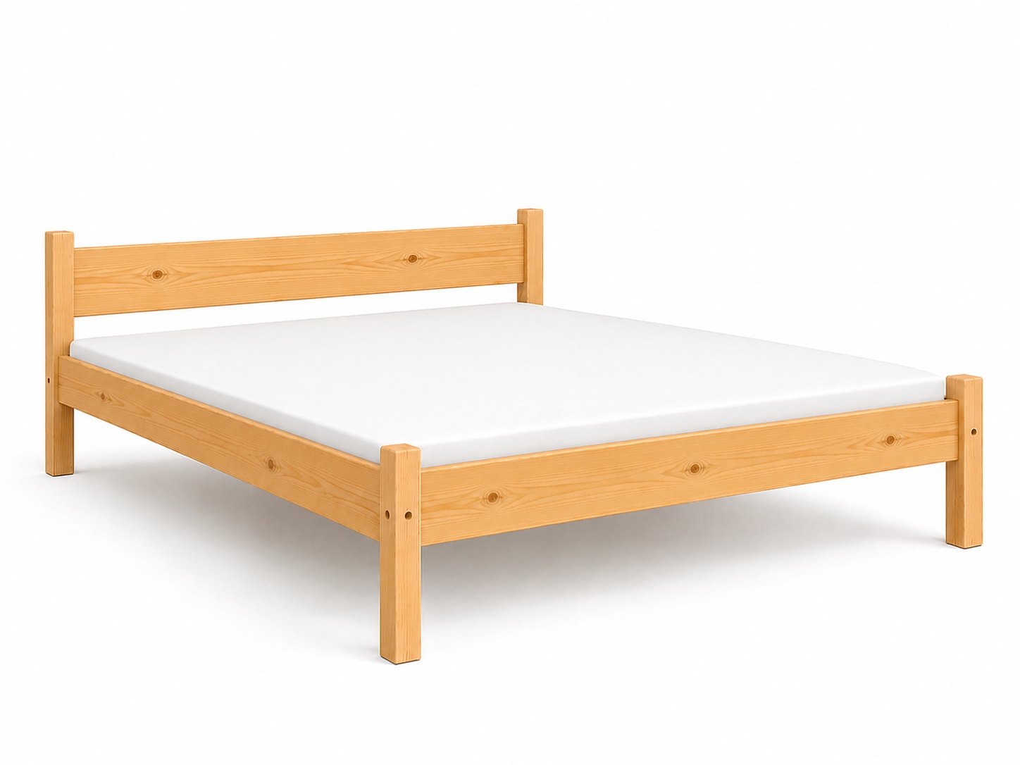 Dřevěná postel 140x200 vysoká konstrukce, praktické, stylové, minimalistické