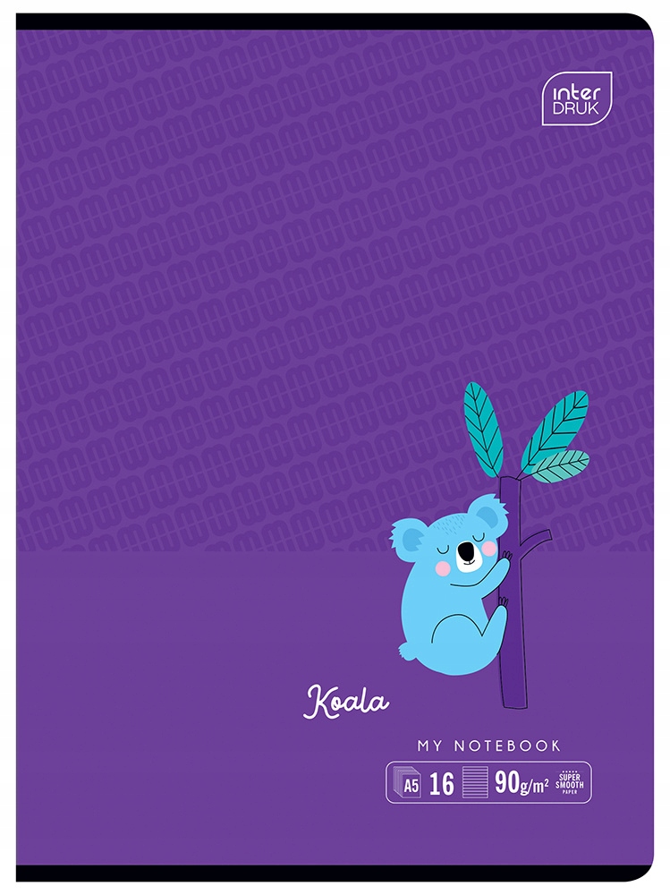 4 x Zeszyt A5/16 w 3 linię kolorową 90g Interdruk Marka Interdruk