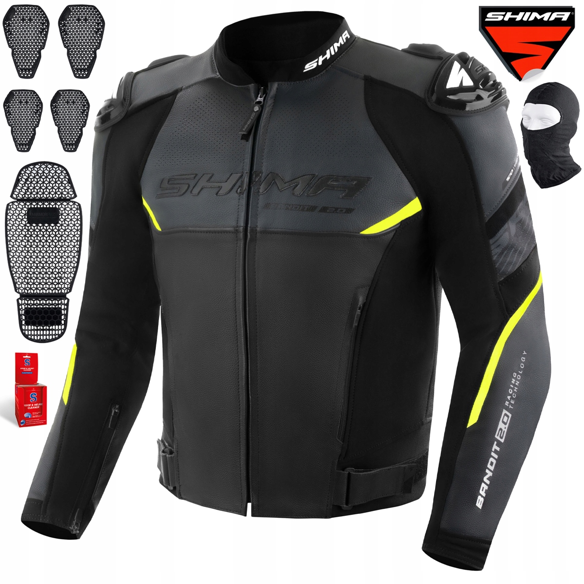 Motocyklová Bunda Shima Bandit 2.0 Men Fluo Pánska Kožená Darčeky
