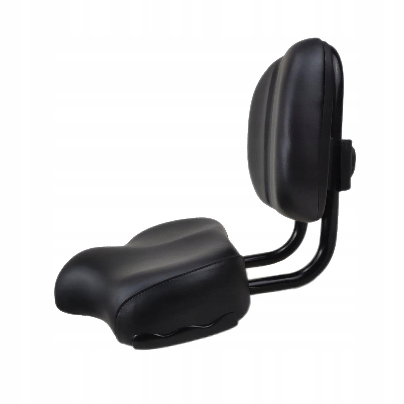 Siodełko Oddychające Poszerzone z Oparciem Amortyzator Sprężynowy Rower Czarny Marka bez marki