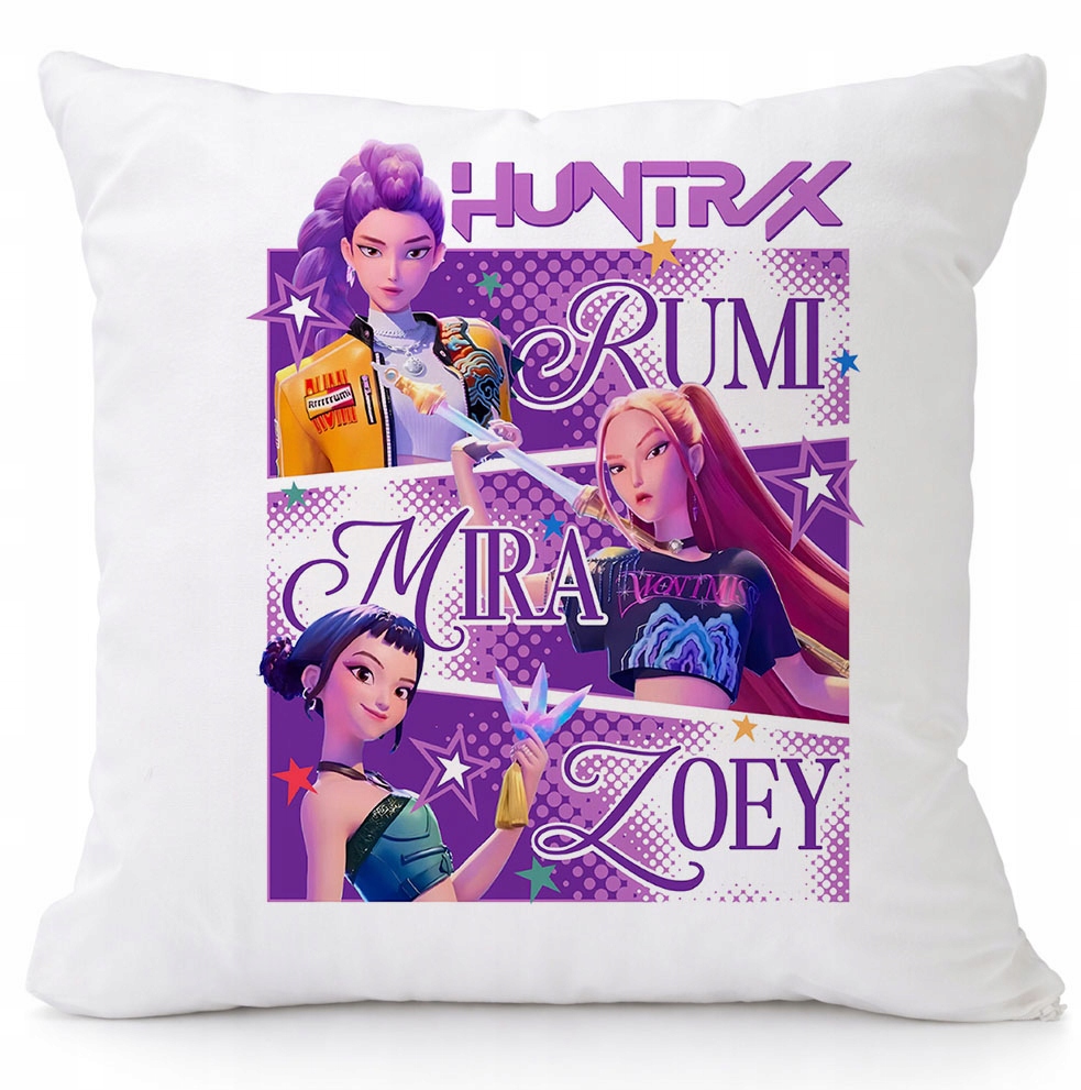 Poduszka kpop Demon Hunters dla fanki huntrix na urodziny