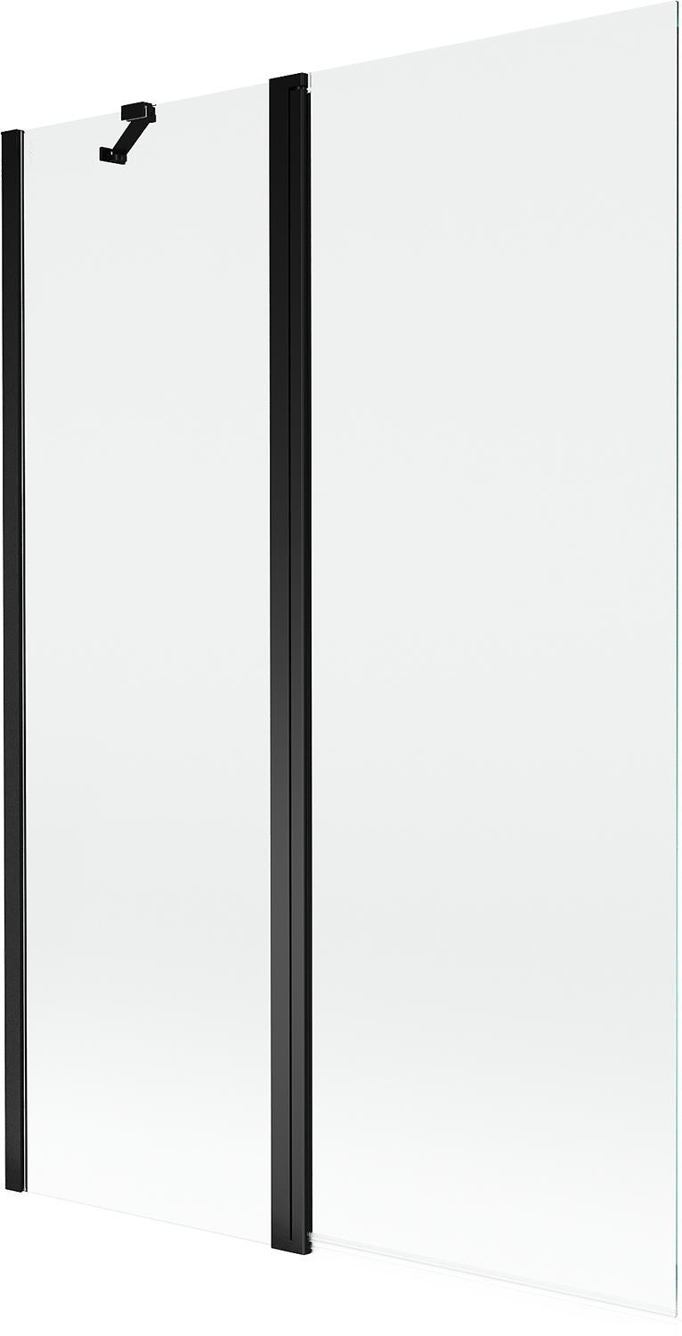 Mexen Mist Parawan Nawannowy 2-SKRZYDŁOWY 120X150 CM Transparent Czarny