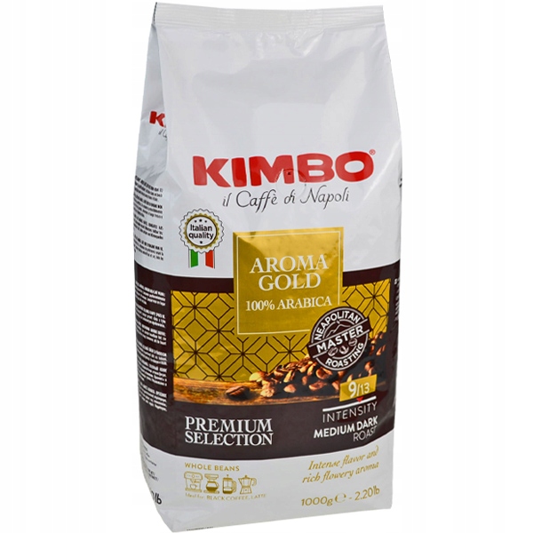Kawa ziarnista Kimbo Aroma Gold 1 kg videobook