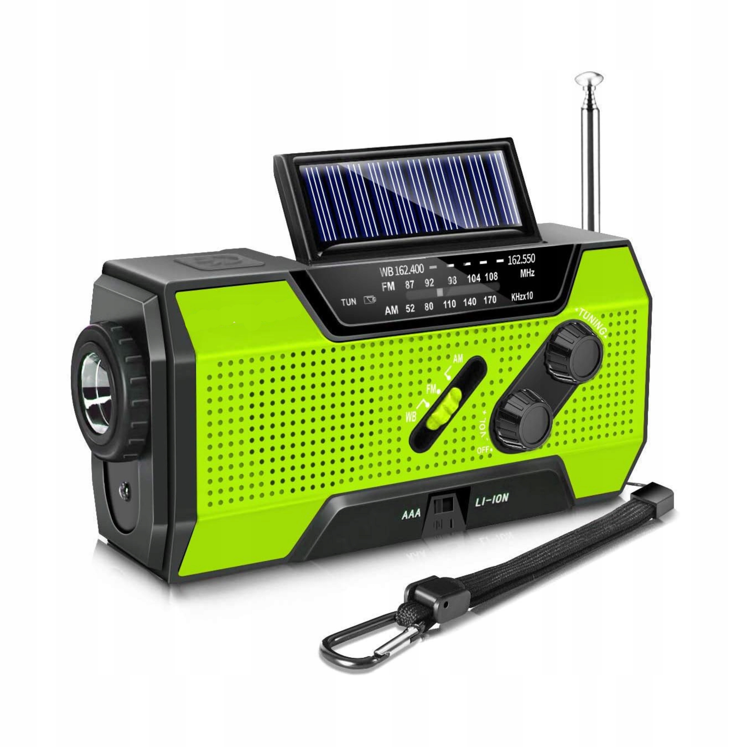 Solární rádio Korbové Am/fm Dynamo Vodotěsná Led lampa Power Bank