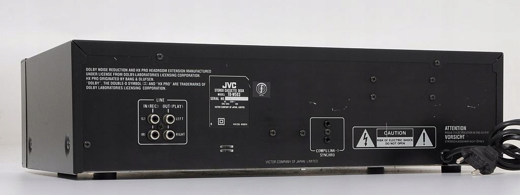 JVC TD-W503 FIRMOWY DECK DWUKASETOWY ! Cechy dodatkowe autorewers system redukcji szumów