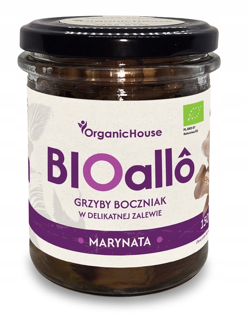 Levně BIOallo Marynata – houby hlívy ústřičné v jemném nálevu Bio 180 g
