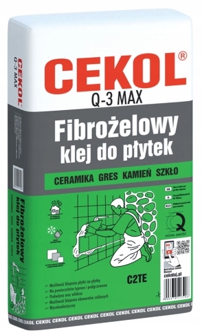 KLEJ DO PŁYTEK FIBROŻELOWY CEKOL Q3 MAX 5 KG Marka Cekol