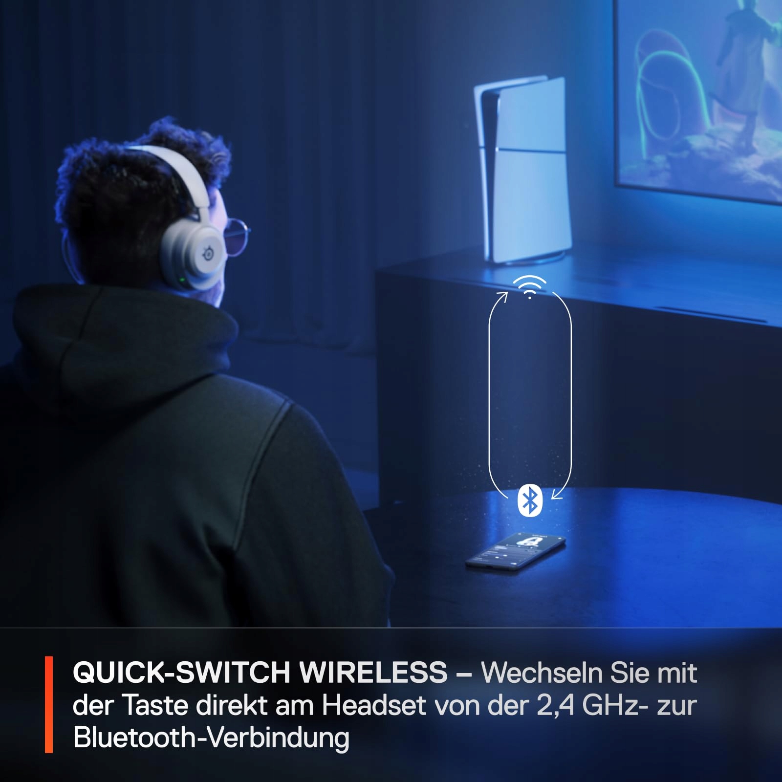 STEELSERIES Arctis Nova 5 Słuchawki Gamingowe Bezprzewodowe Białe — miniatura 4